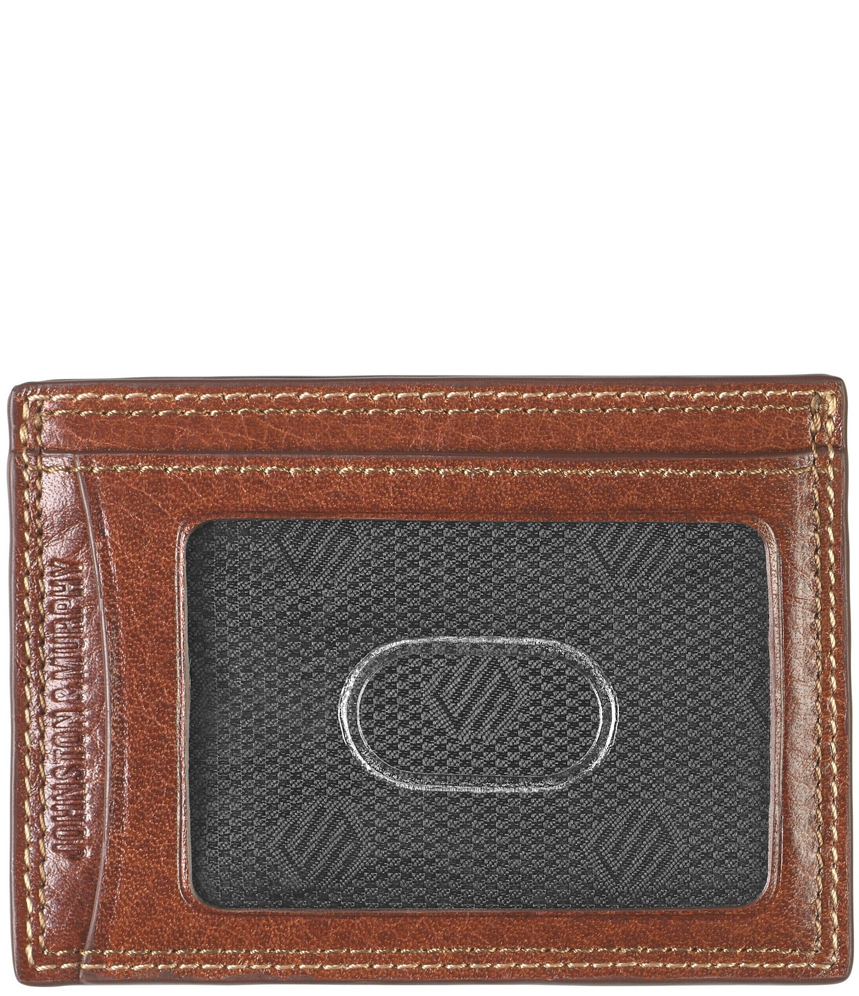 Johnston & Murphy Mens Double Contrast Weekender Card Wallet