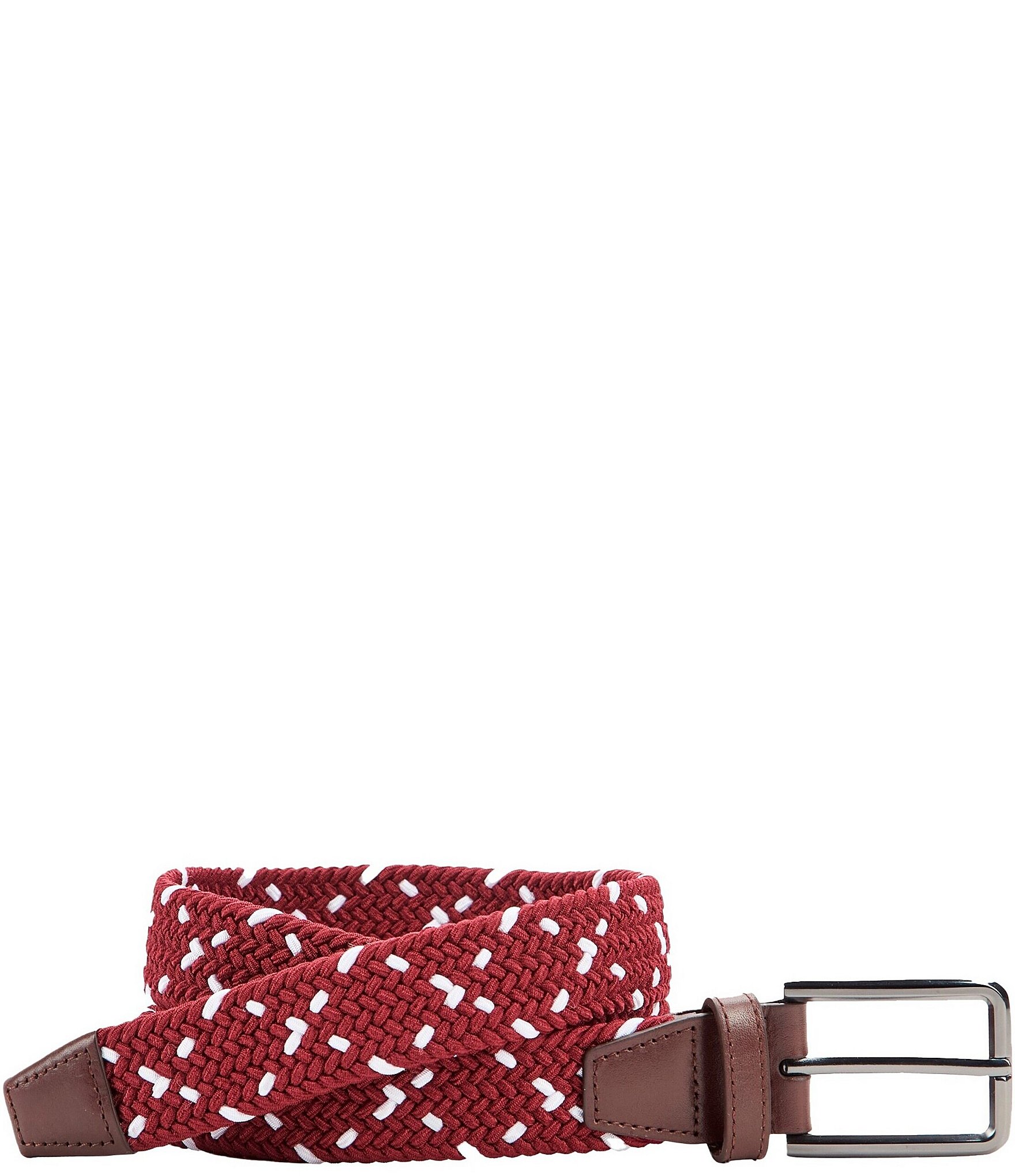 Johnston & Murphy Men's Game Day Woven Stretch Knit Belt