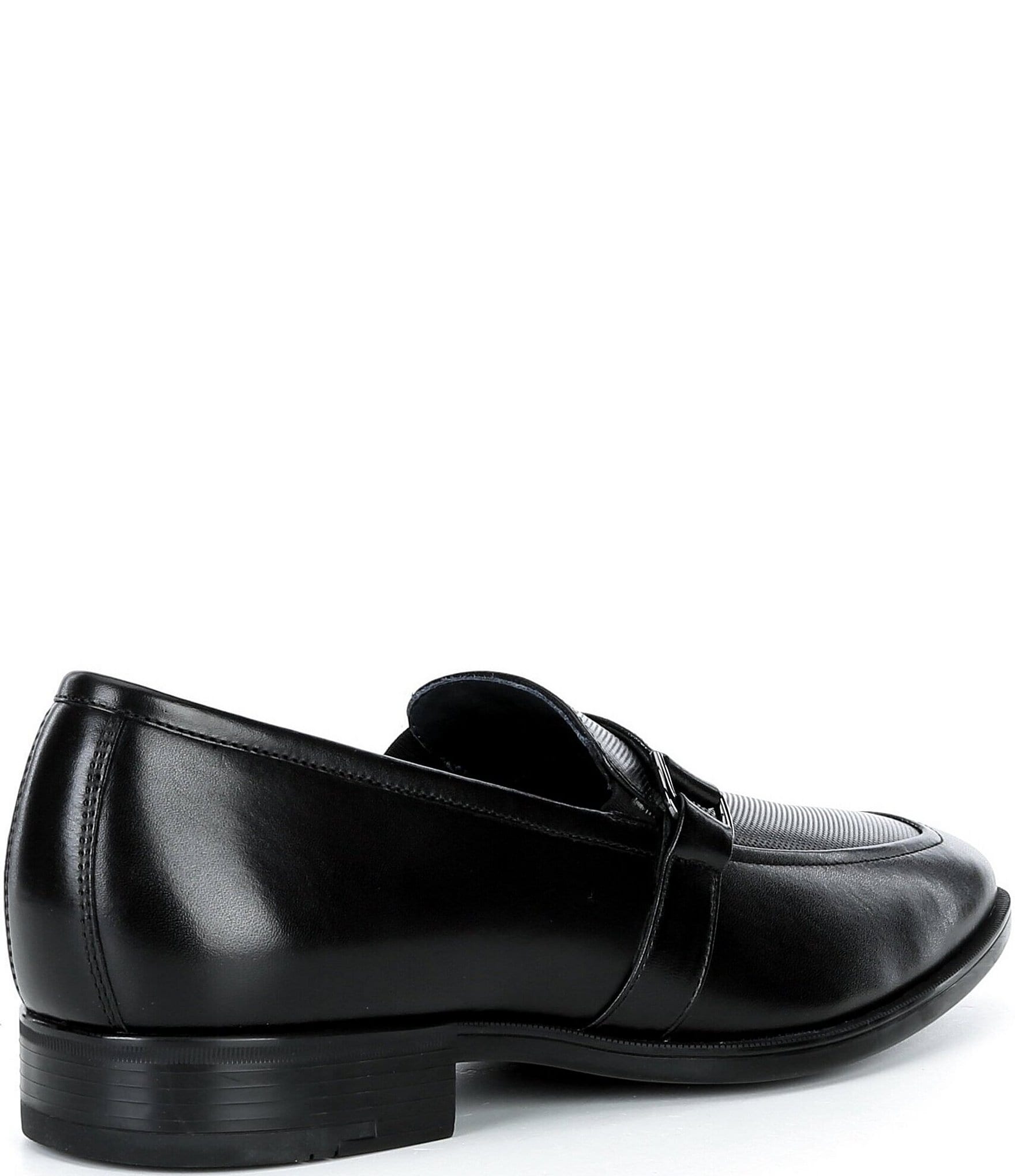 Johnston & Murphy Mens Gibbons Embossed Bit Buckle Loafers