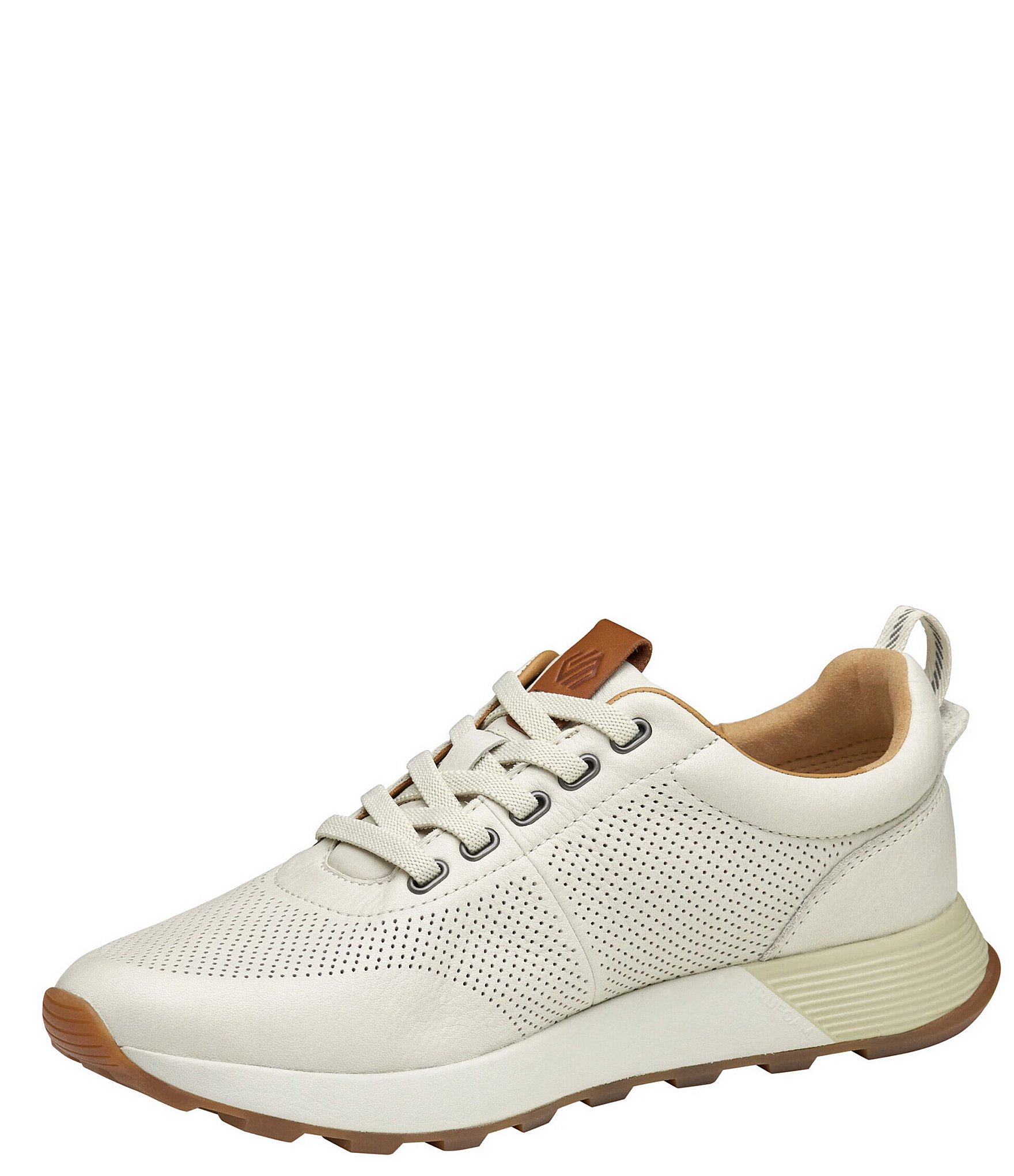 Johnston & Murphy Men's Kinnon Perforated Leather Slip-On Jogger Sneakers