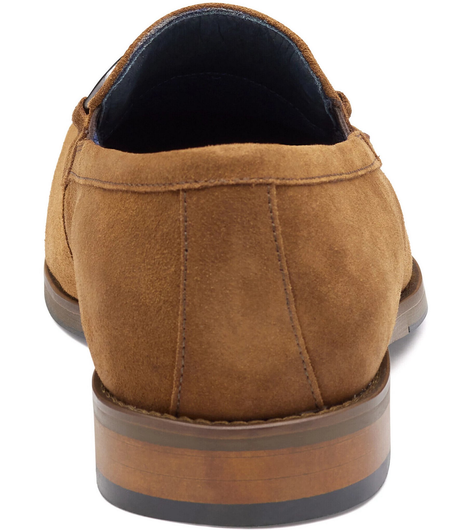 Johnston & Murphy Mens Landry Suede Bit Buckle Slip On Loafers
