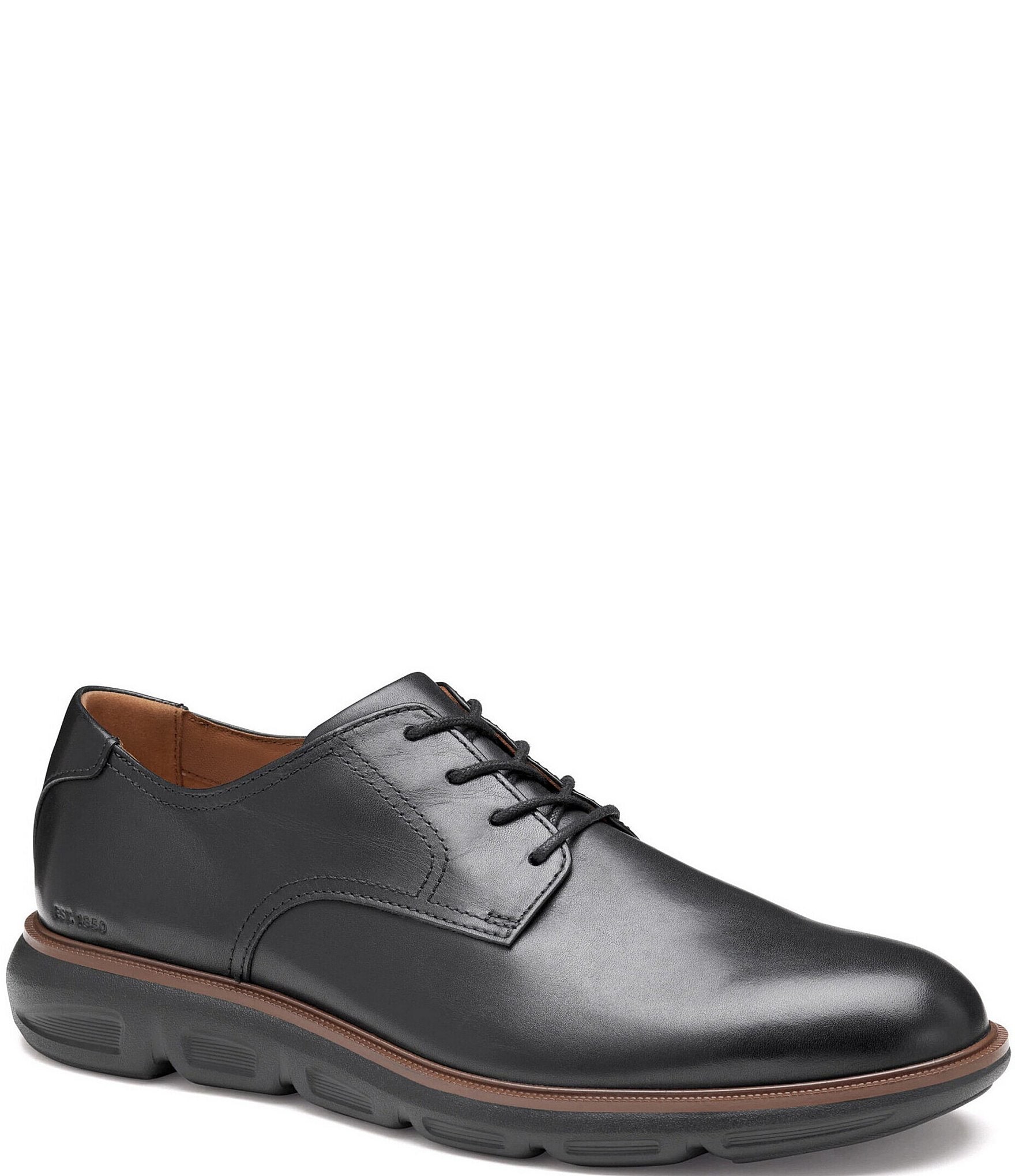 Johnston & Murphy Men's Larkin Leather Plain Toe Oxfords