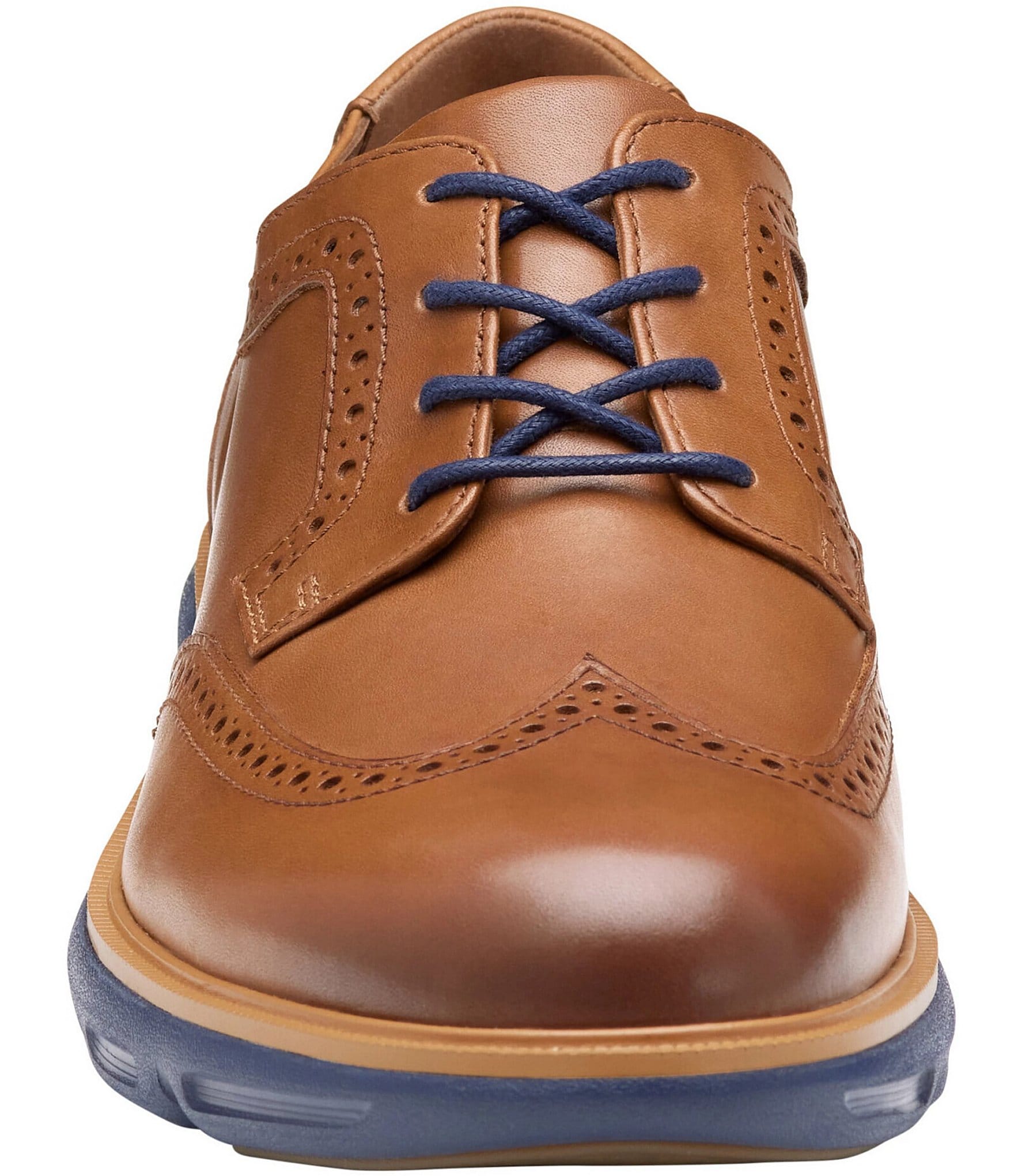 Johnston & Murphy Men's Larkin Leather Brogue Detail Wingtip Oxfords