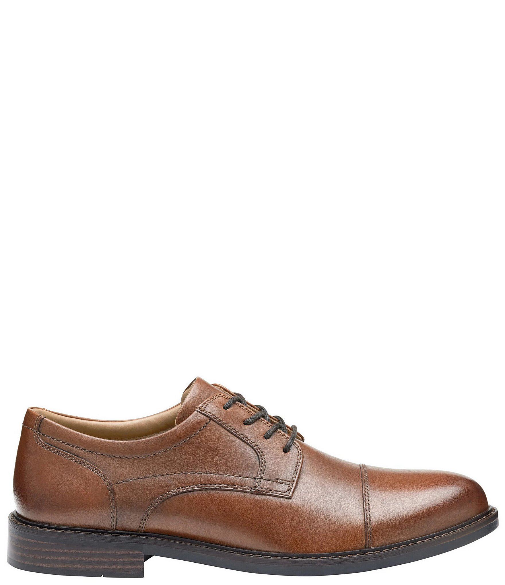 Johnston & Murphy Men's Mason Leather Cap Toe Lace Up Oxfords