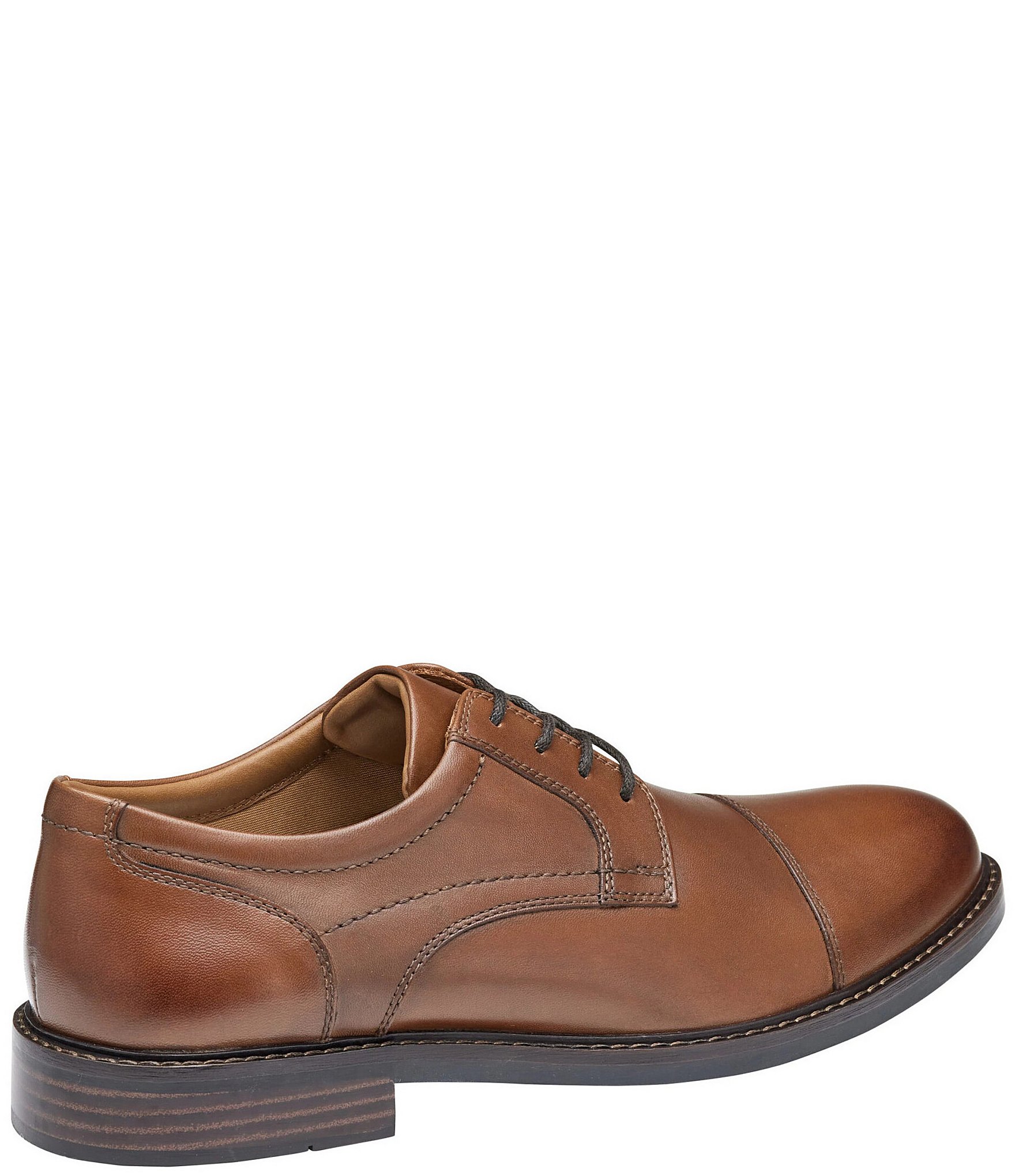 Johnston & Murphy Men's Mason Leather Cap Toe Lace Up Oxfords
