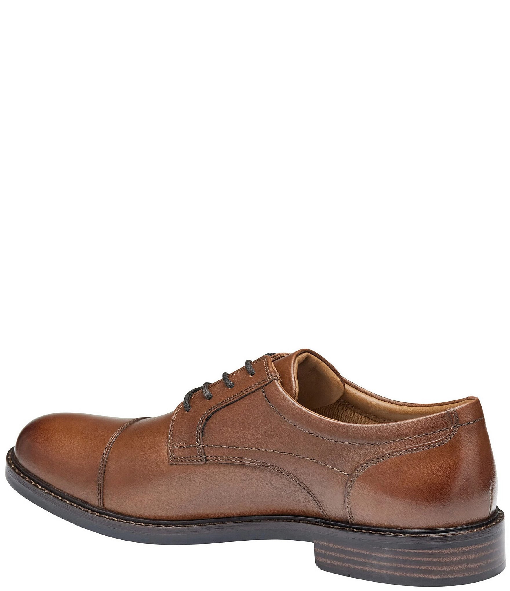 Johnston & Murphy Men's Mason Leather Cap Toe Lace Up Oxfords
