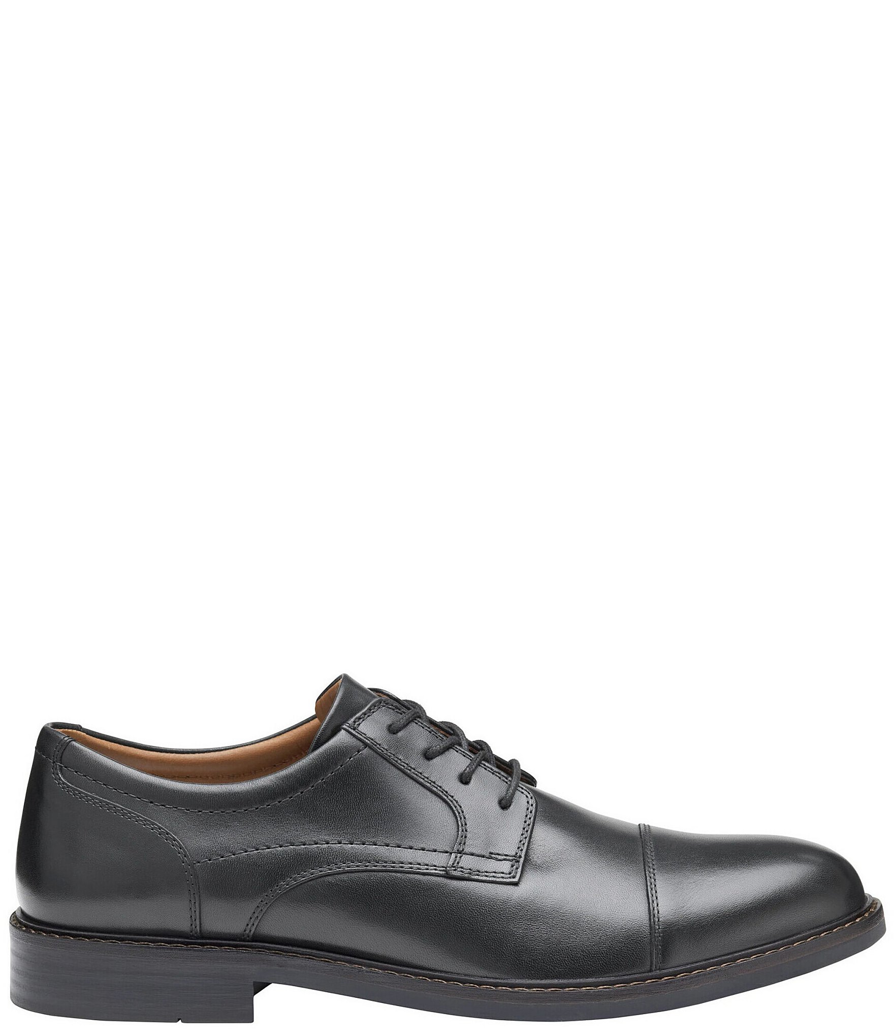 Johnston & Murphy Men's Mason Leather Cap Toe Lace Up Oxfords