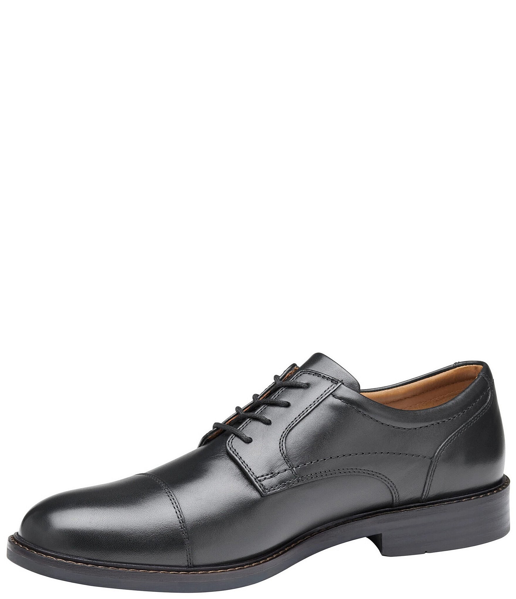Johnston & Murphy Men's Mason Leather Cap Toe Lace Up Oxfords