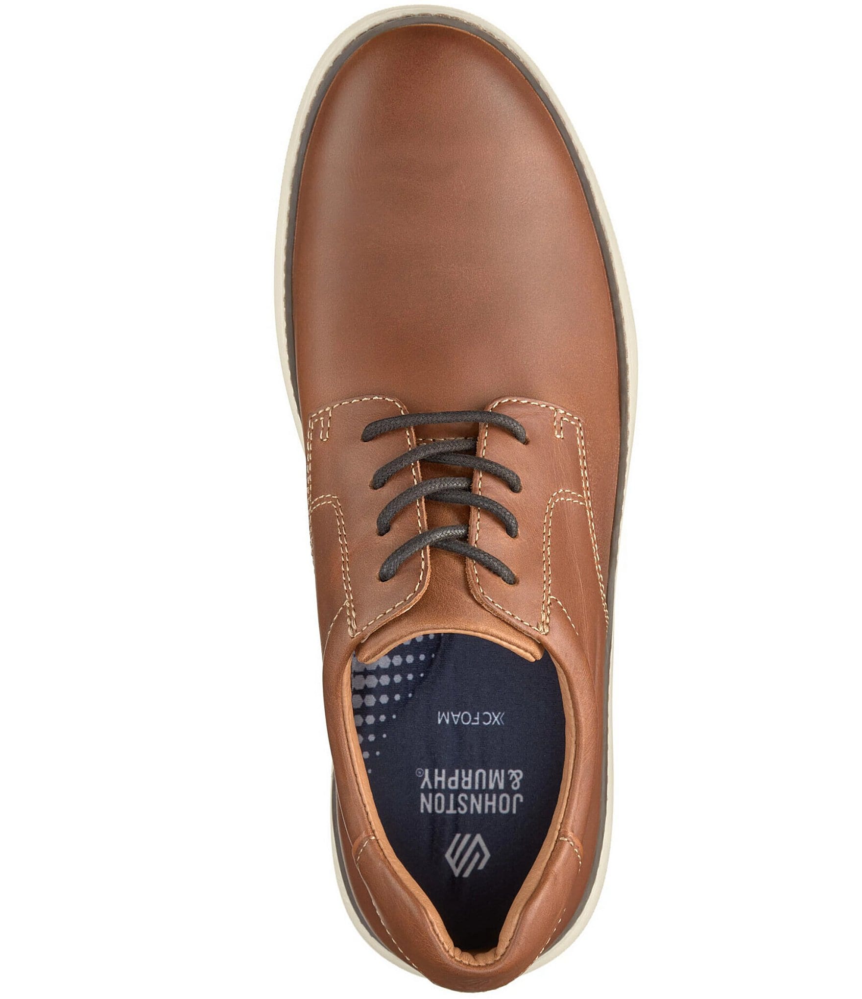 Johnston & Murphy Men's McGuffey 2 Leather Plain Toe Oxfords