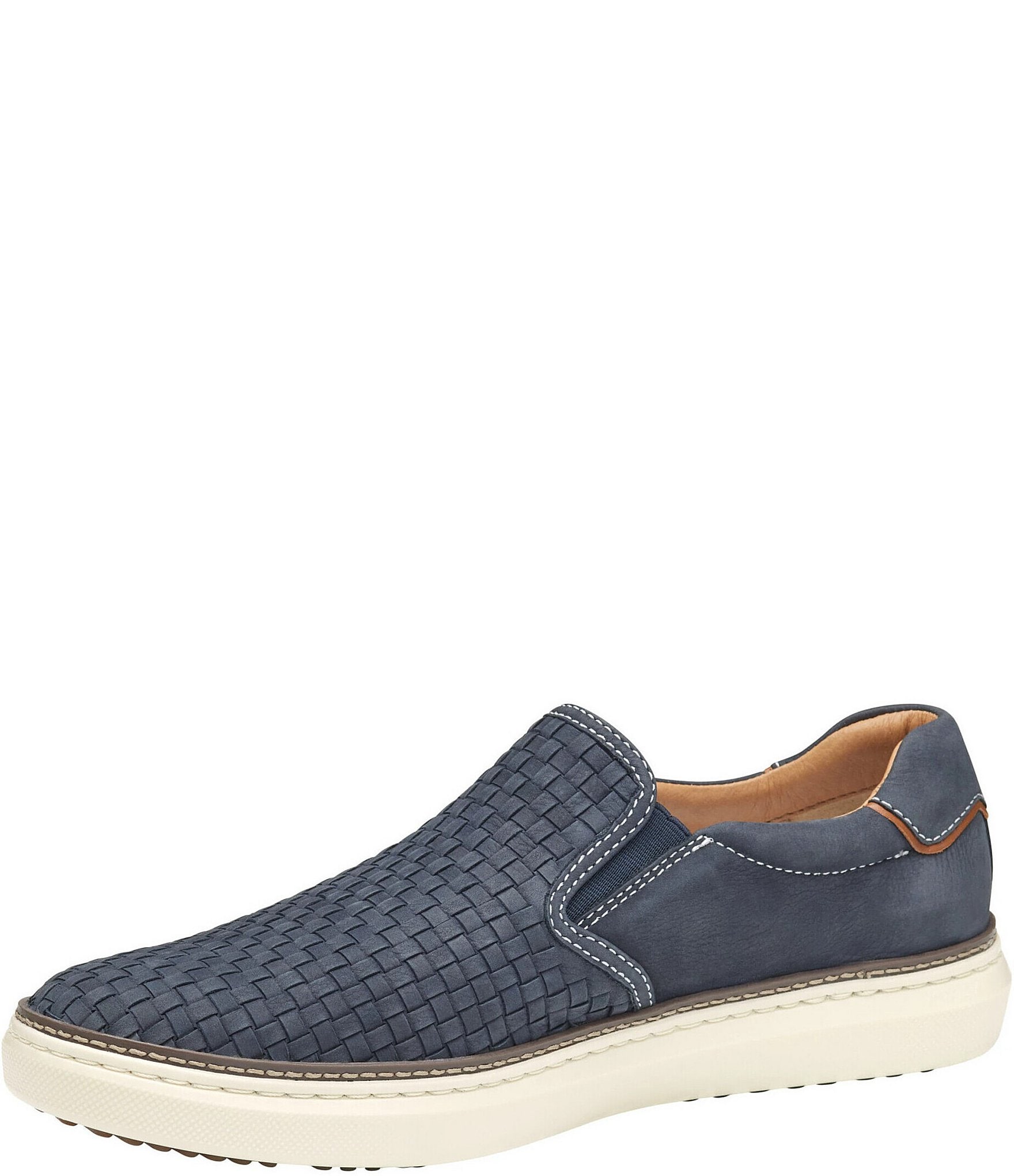 Johnston & Murphy Mens McGuffey 2 Woven Nubuck Slip On Sneakers