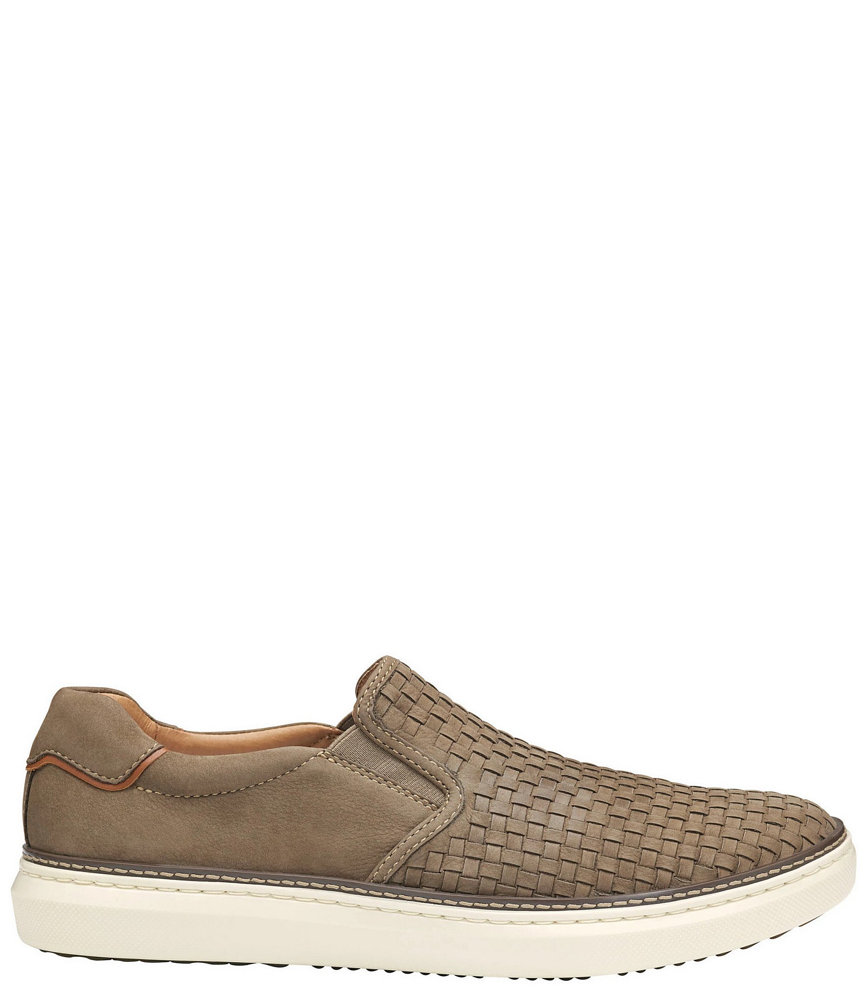 Johnston & Murphy Mens McGuffey 2 Woven Nubuck Slip On Sneakers