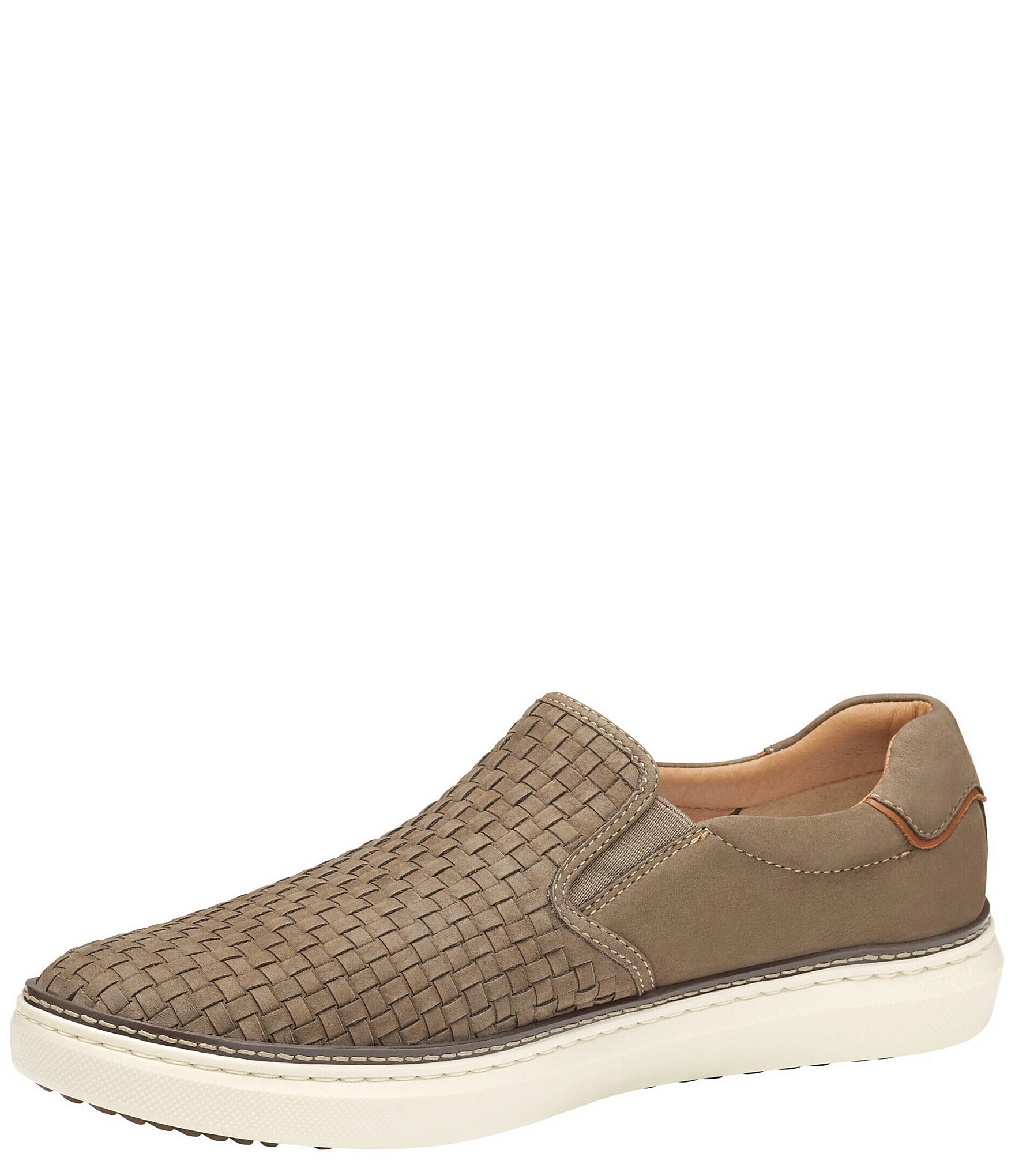 Johnston & Murphy Mens McGuffey 2 Woven Nubuck Slip On Sneakers