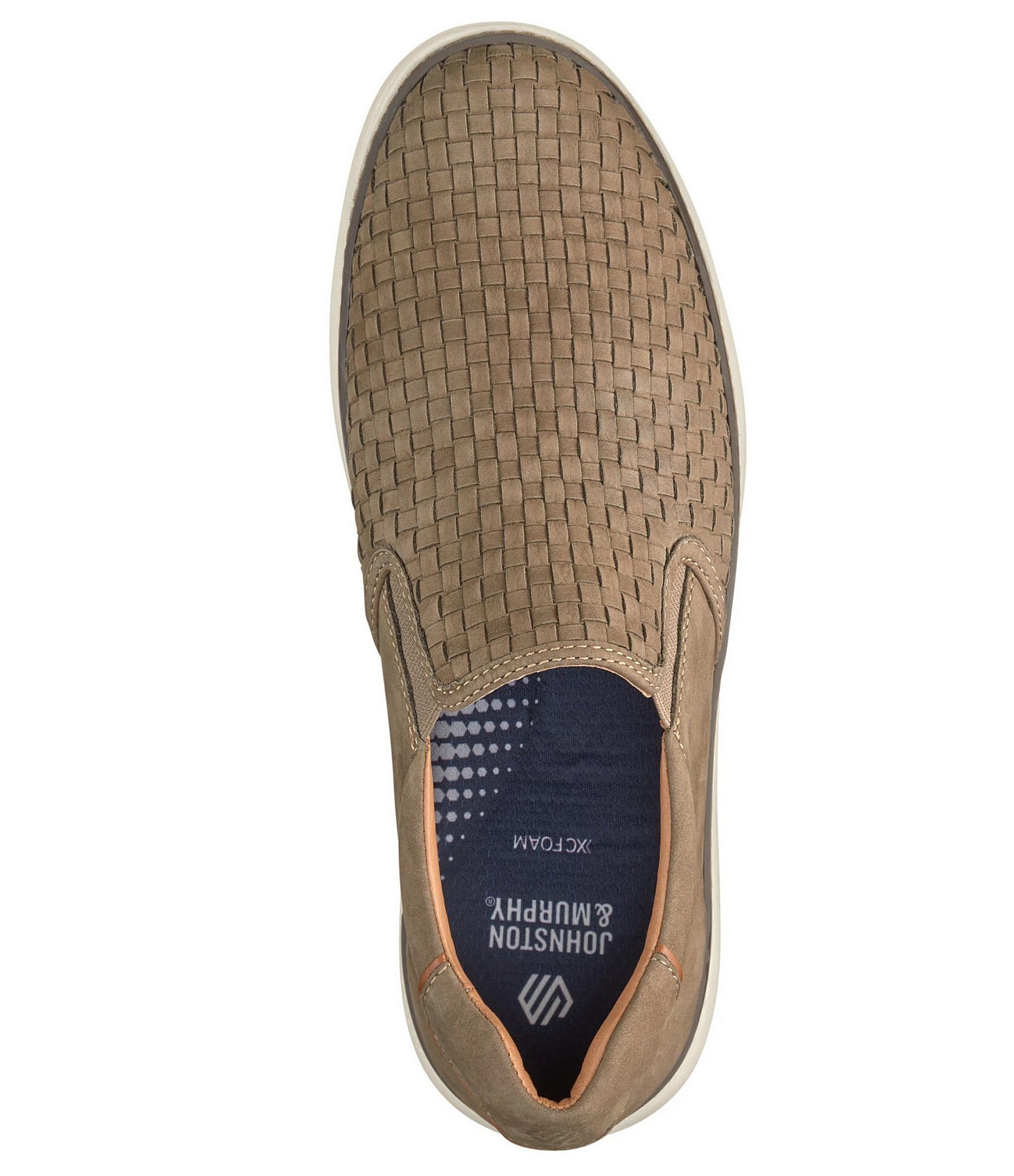 Johnston & Murphy Mens McGuffey 2 Woven Nubuck Slip On Sneakers