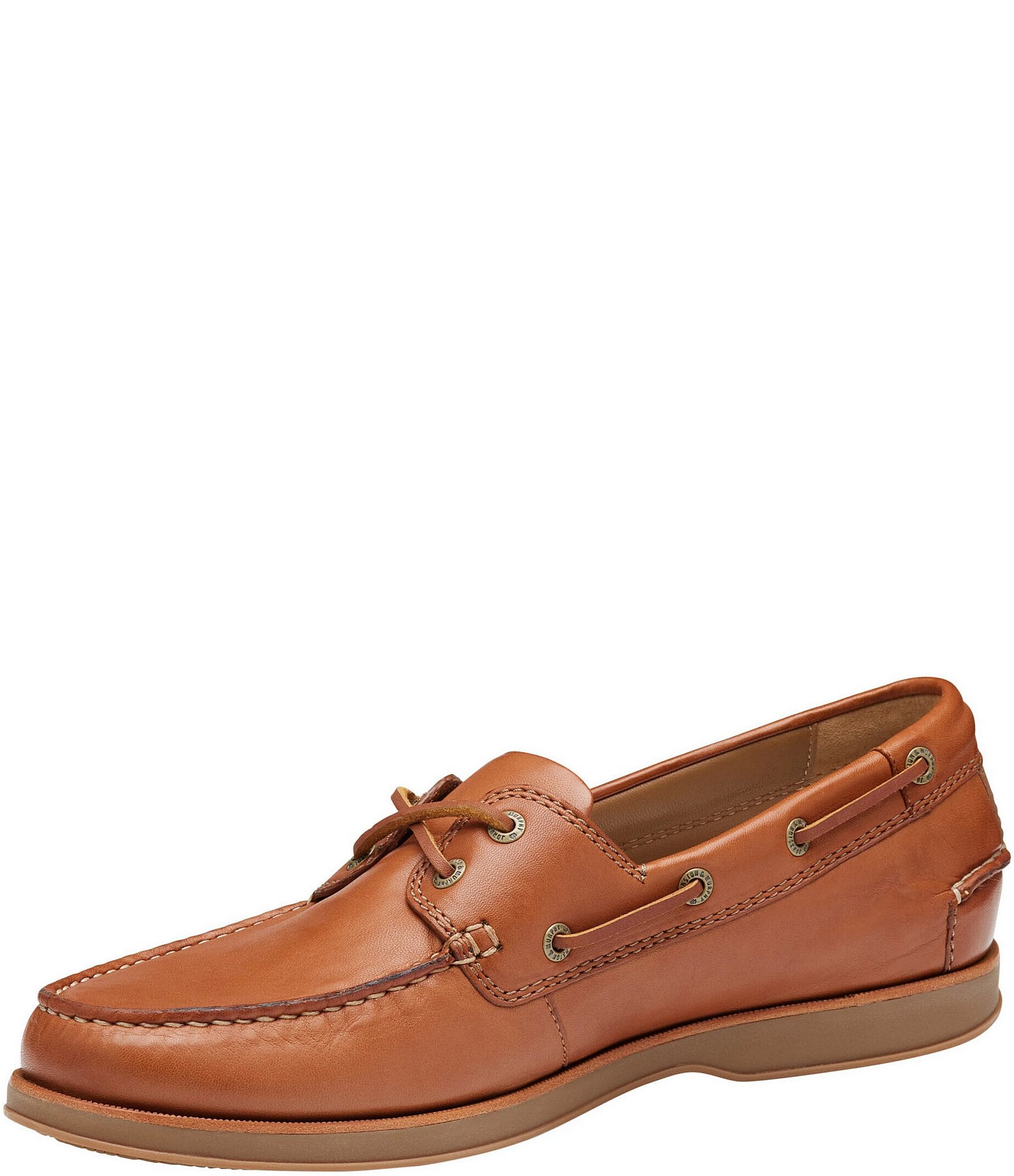 Johnston & Murphy Men's Monaco Leather 2-Eye Boat Shoes