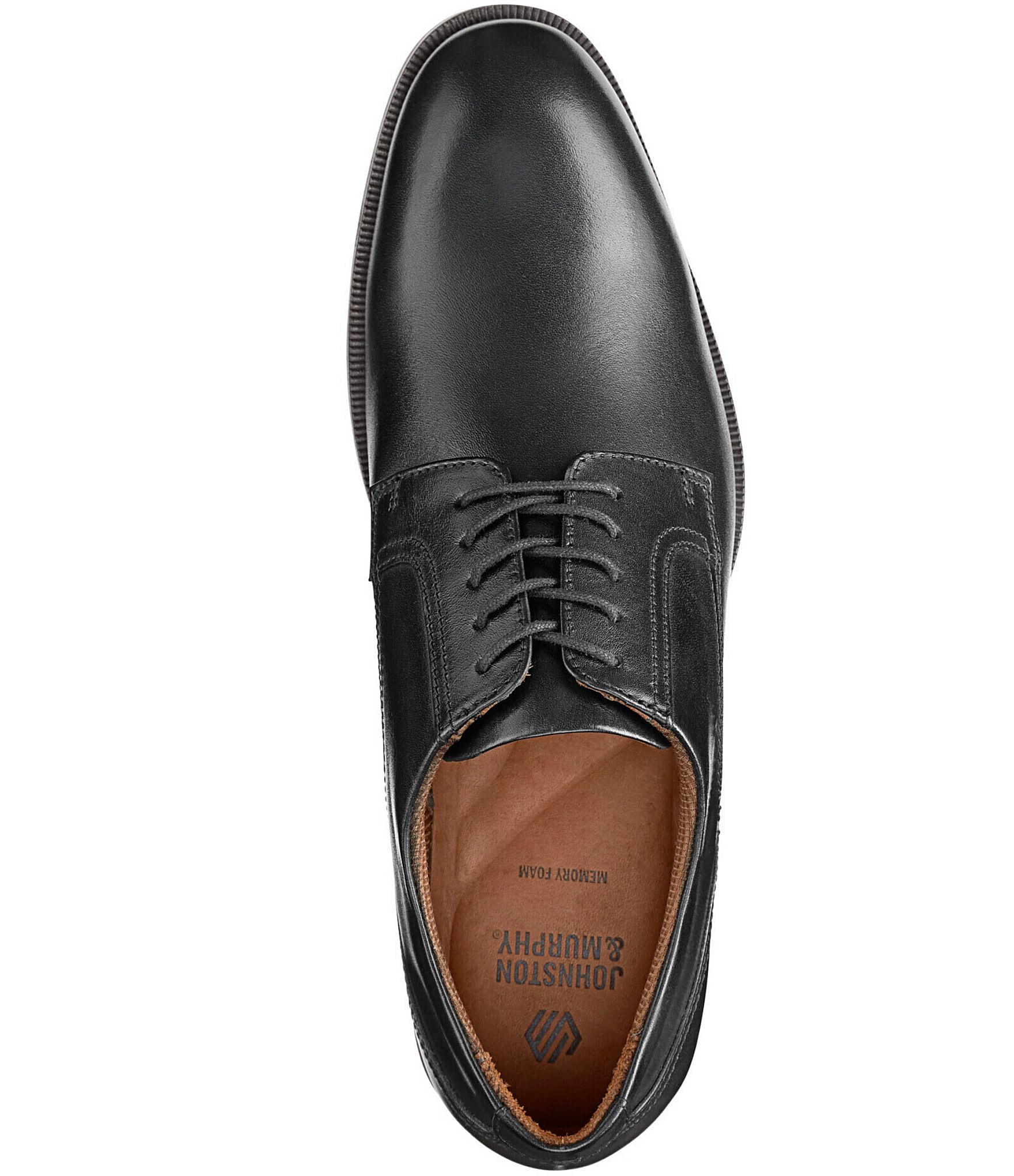 Johnston & Murphy Men's Reeve Leather Plain Toe Oxfords