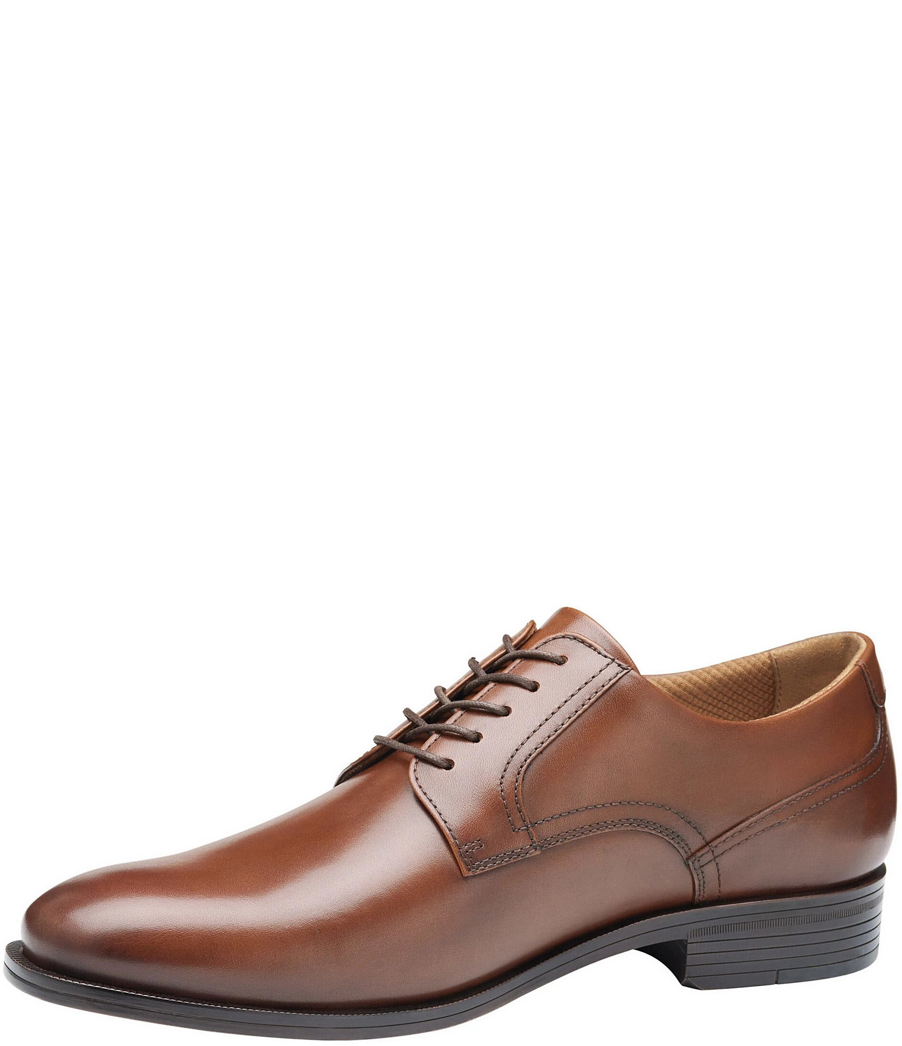 Johnston & Murphy Men's Reeve Leather Plain Toe Oxfords