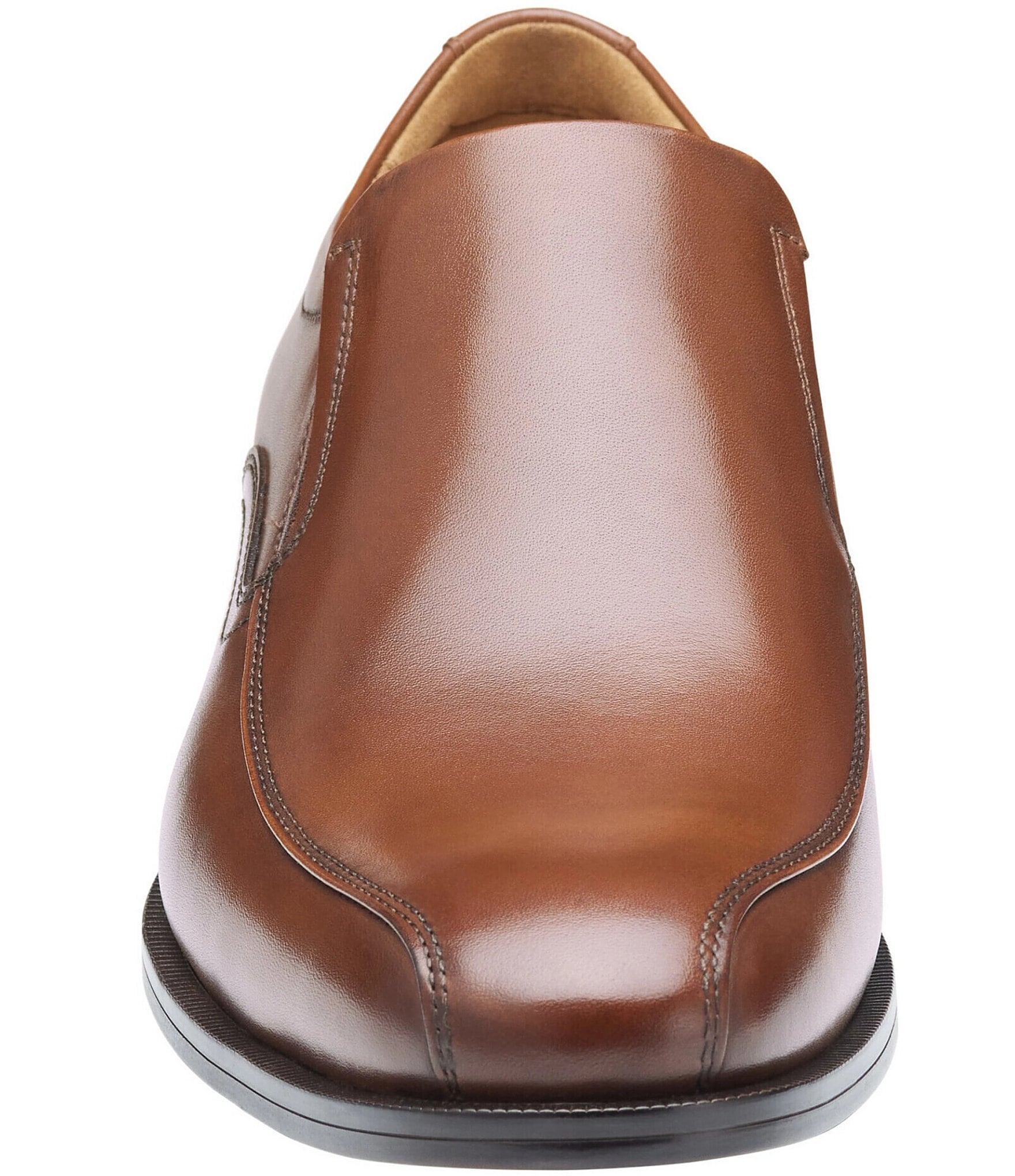 Johnston & Murphy Men's Reeve Leather Bike Toe Venetian Loafers