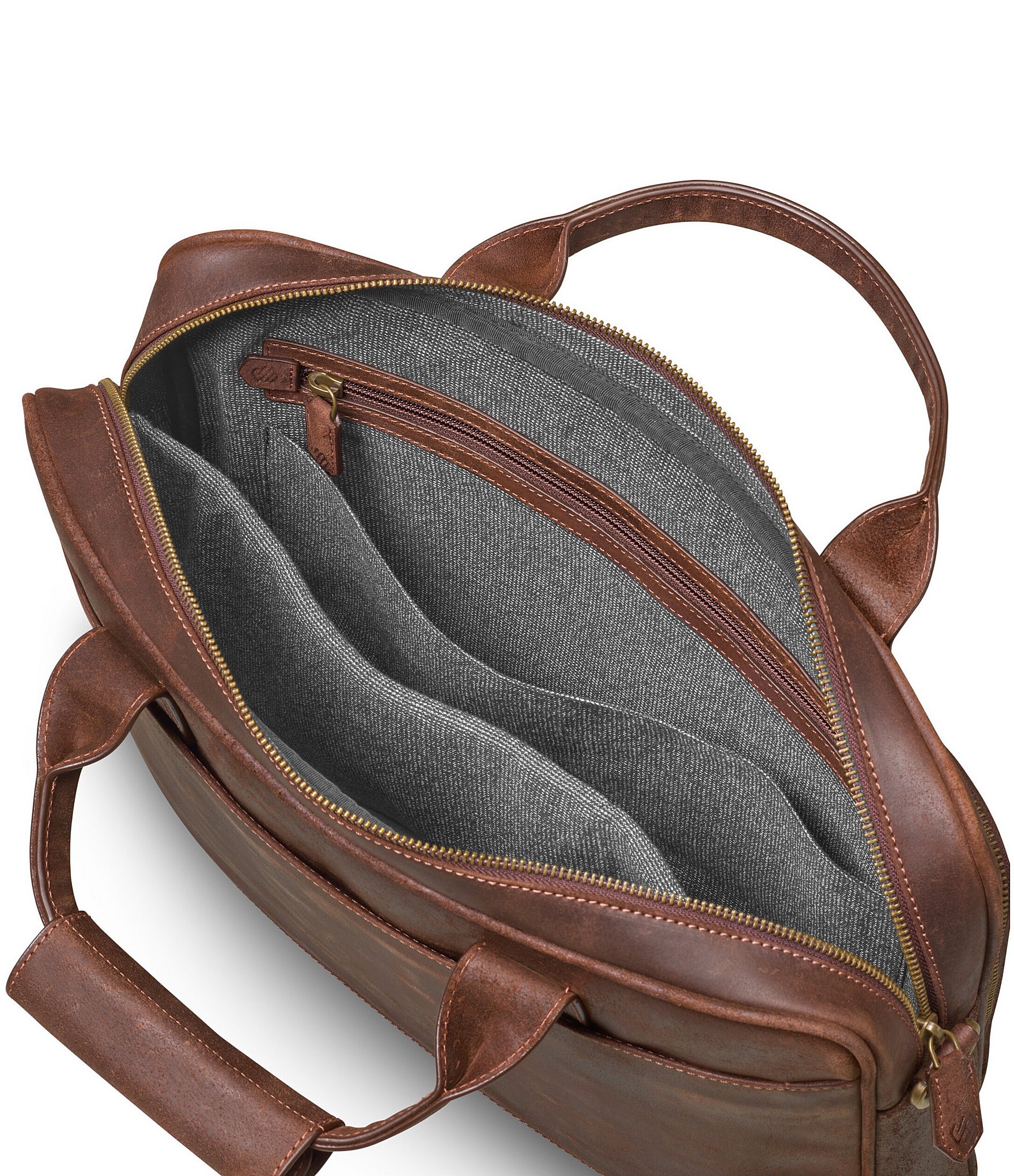 Johnston & Murphy Men's Rhodes Leather Briefcase