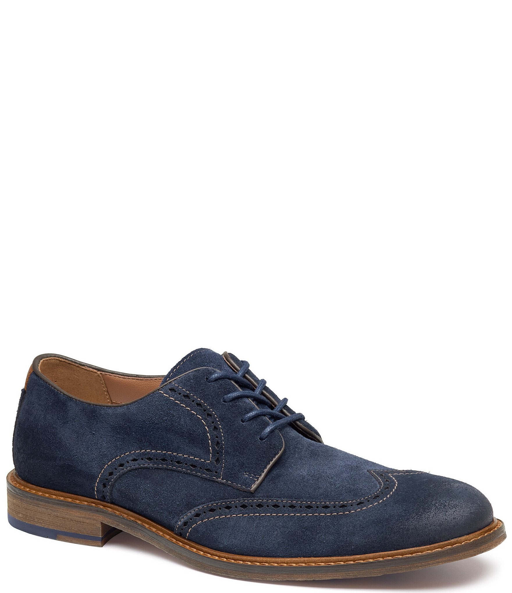 Johnston & Murphy Men's Ripley Suede Wingtip Oxfords