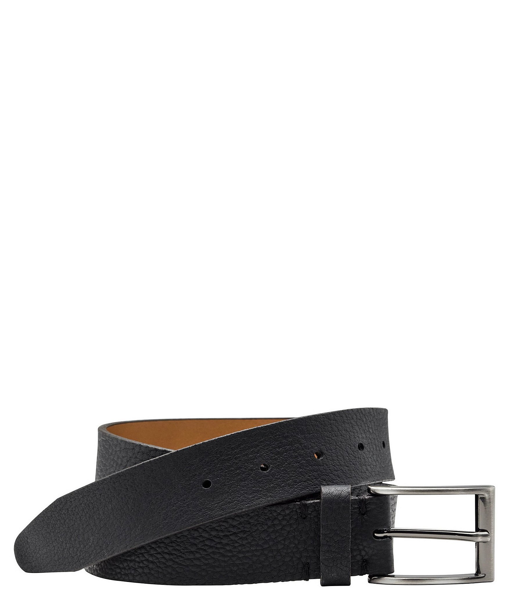 Johnston & Murphy Men's Soft Pebble Leather Belt