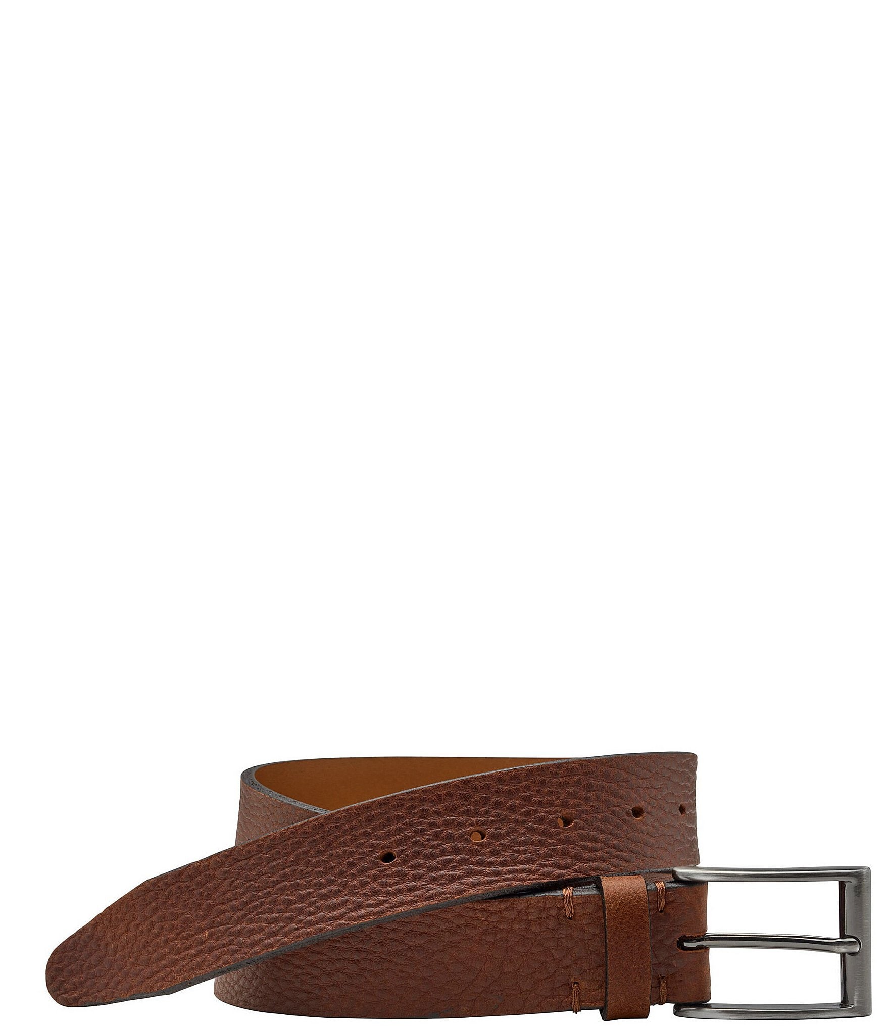 Johnston & Murphy Men's Soft Pebble Leather Belt