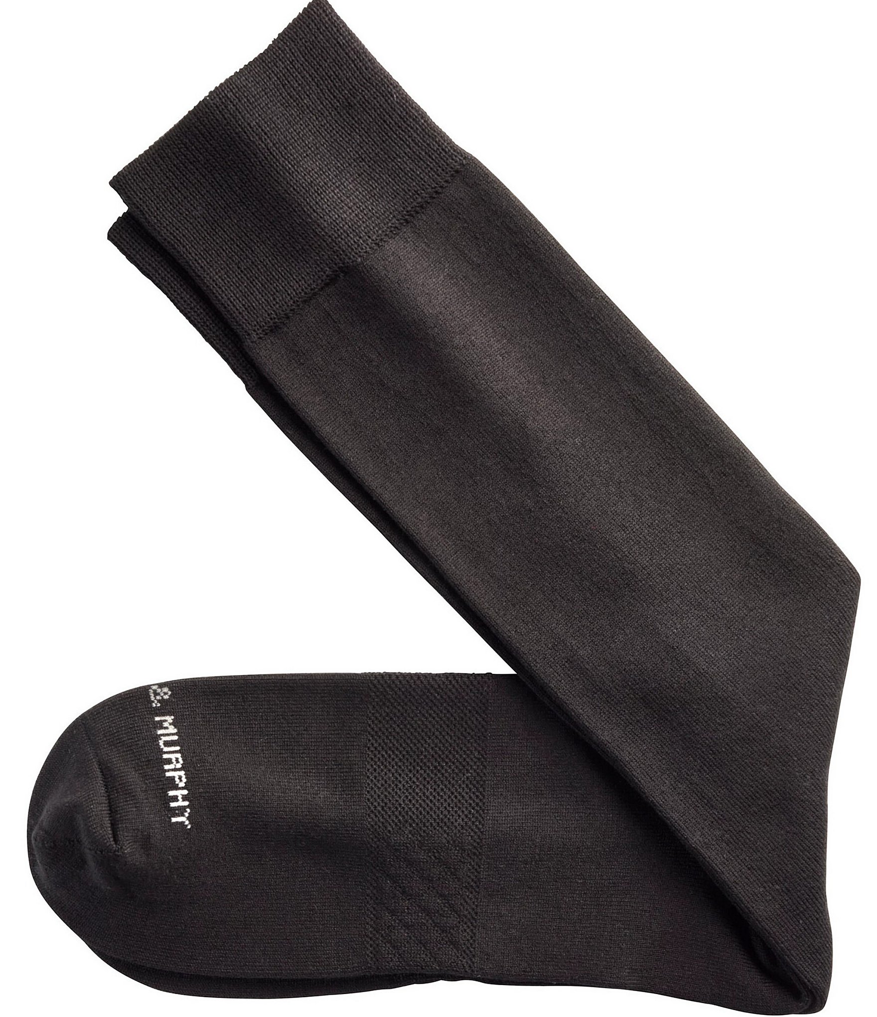 Johnston & Murphy Men's Solid Dress Crew Socks