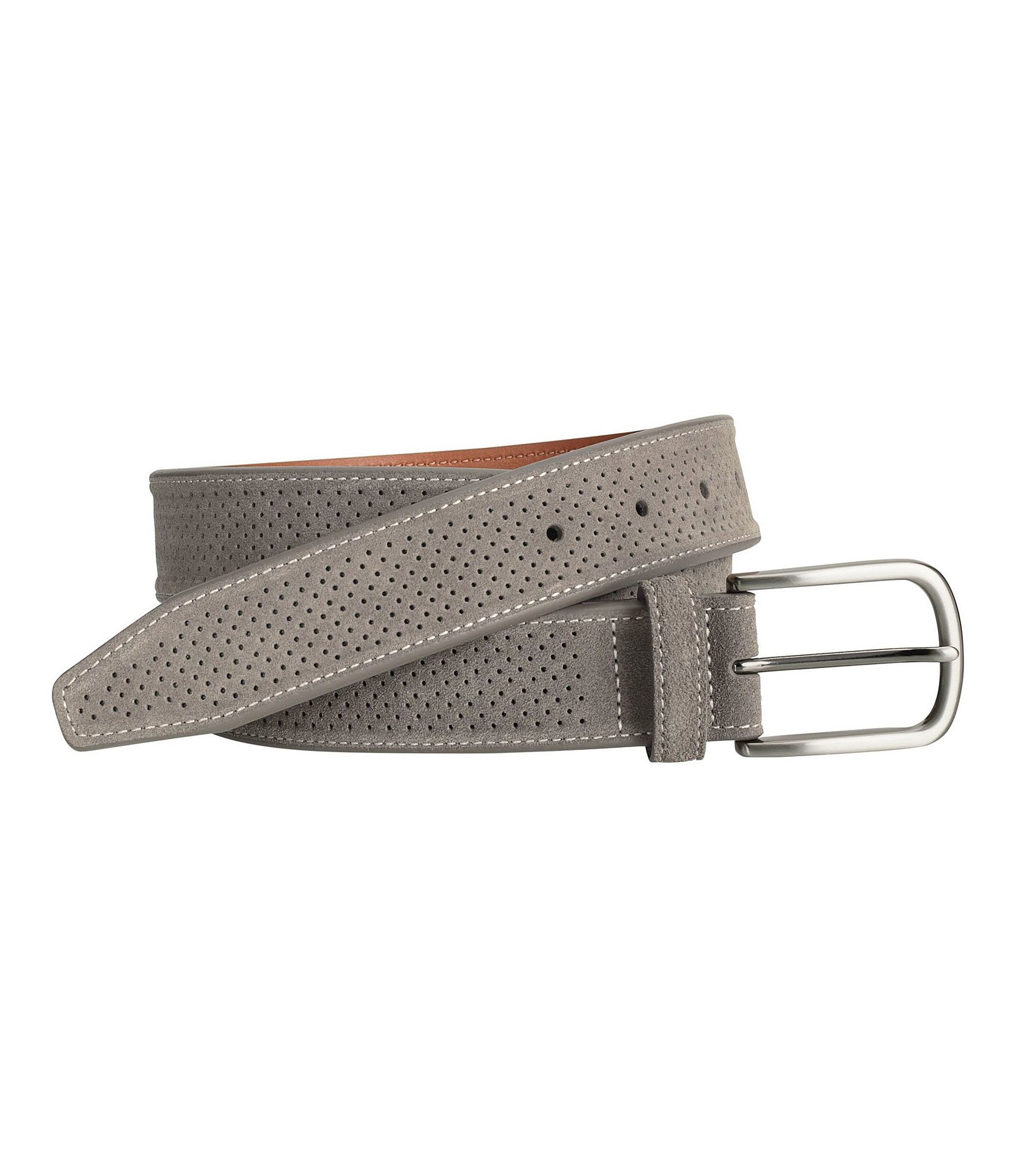 gray suede belt