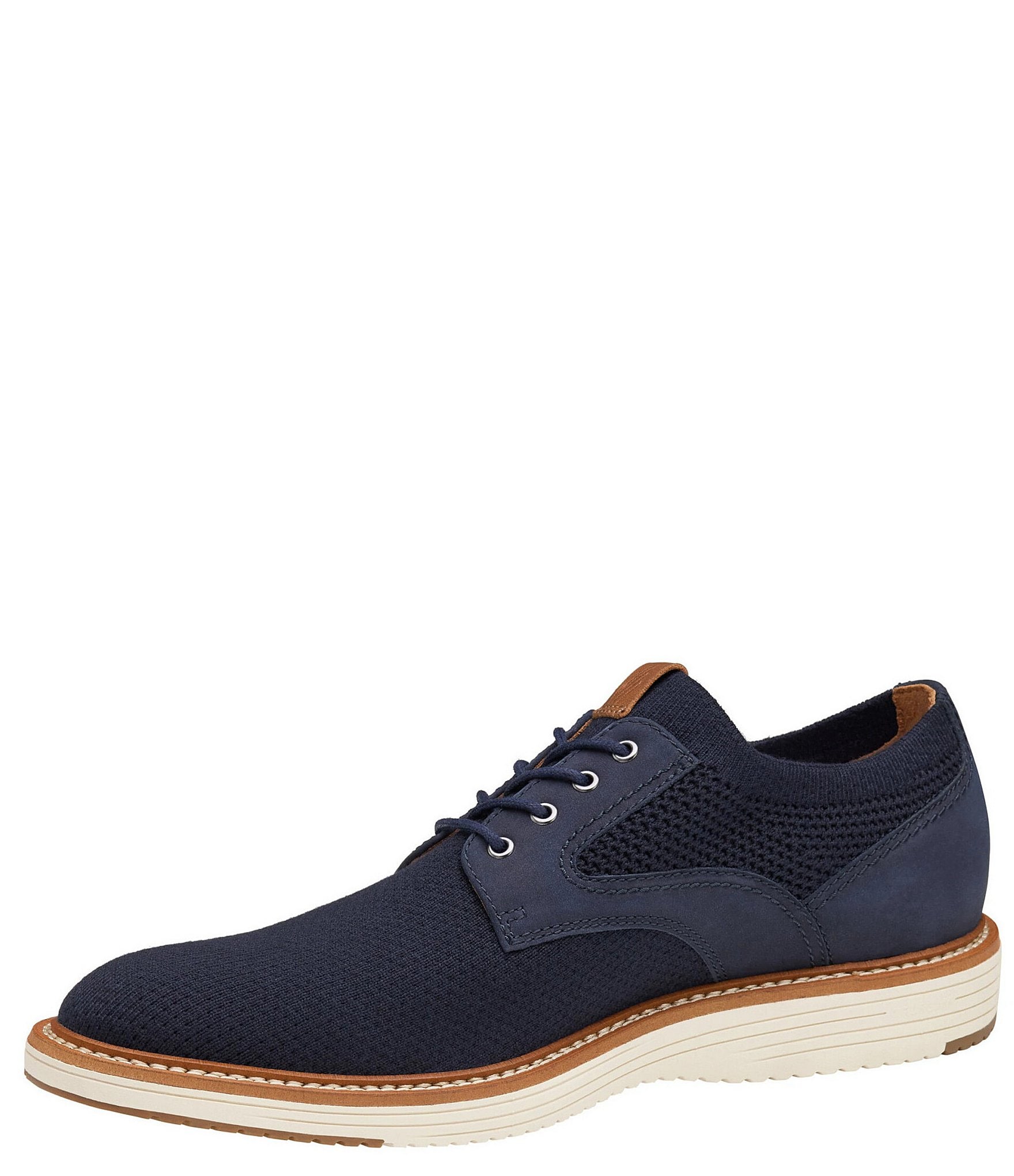 Johnston & Murphy Men's Upton Knit Plain Toe Lace Up Oxfords