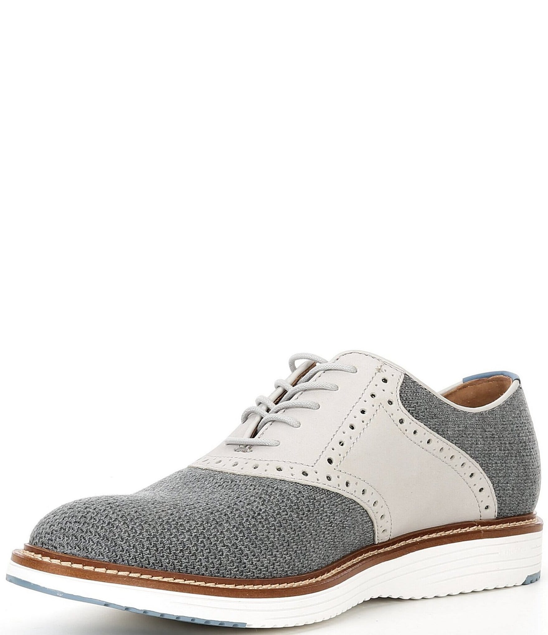 Johnston & Murphy Men's Upton Knit Brogue Saddle Oxfords