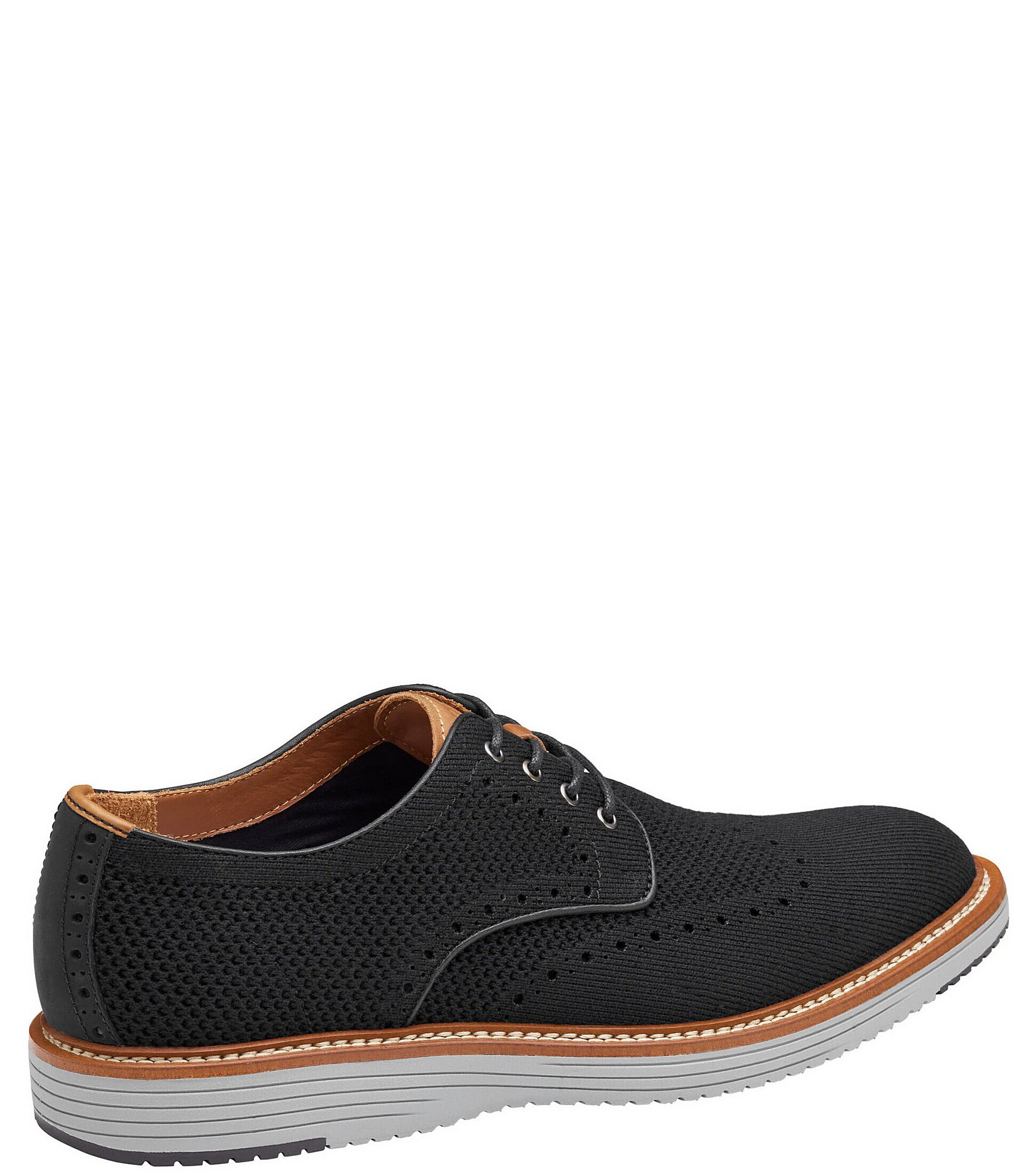 Johnston & Murphy Men's Upton Knit Wingtip Brogue Detail Oxfords