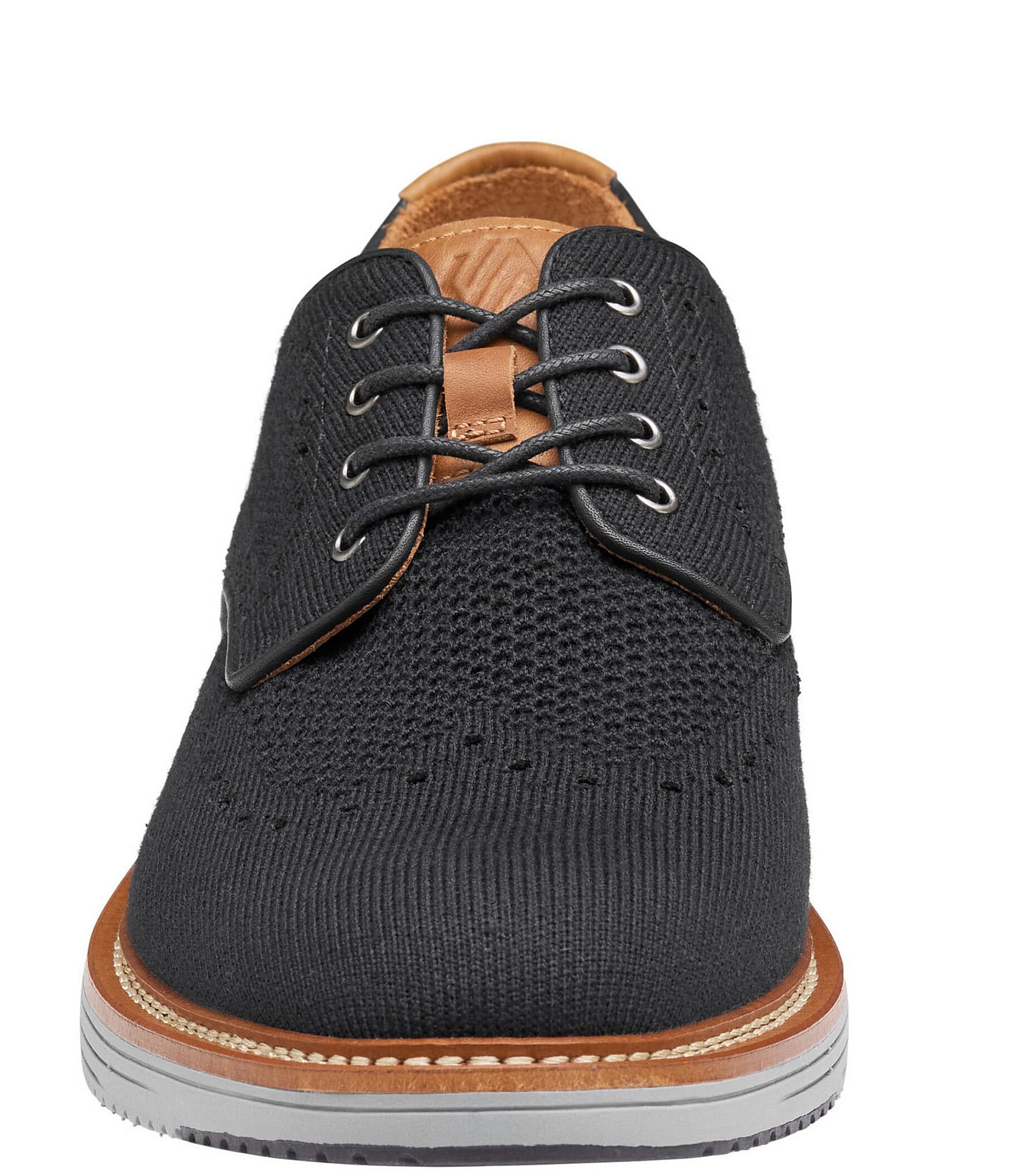 Johnston & Murphy Men's Upton Knit Wingtip Brogue Detail Oxfords