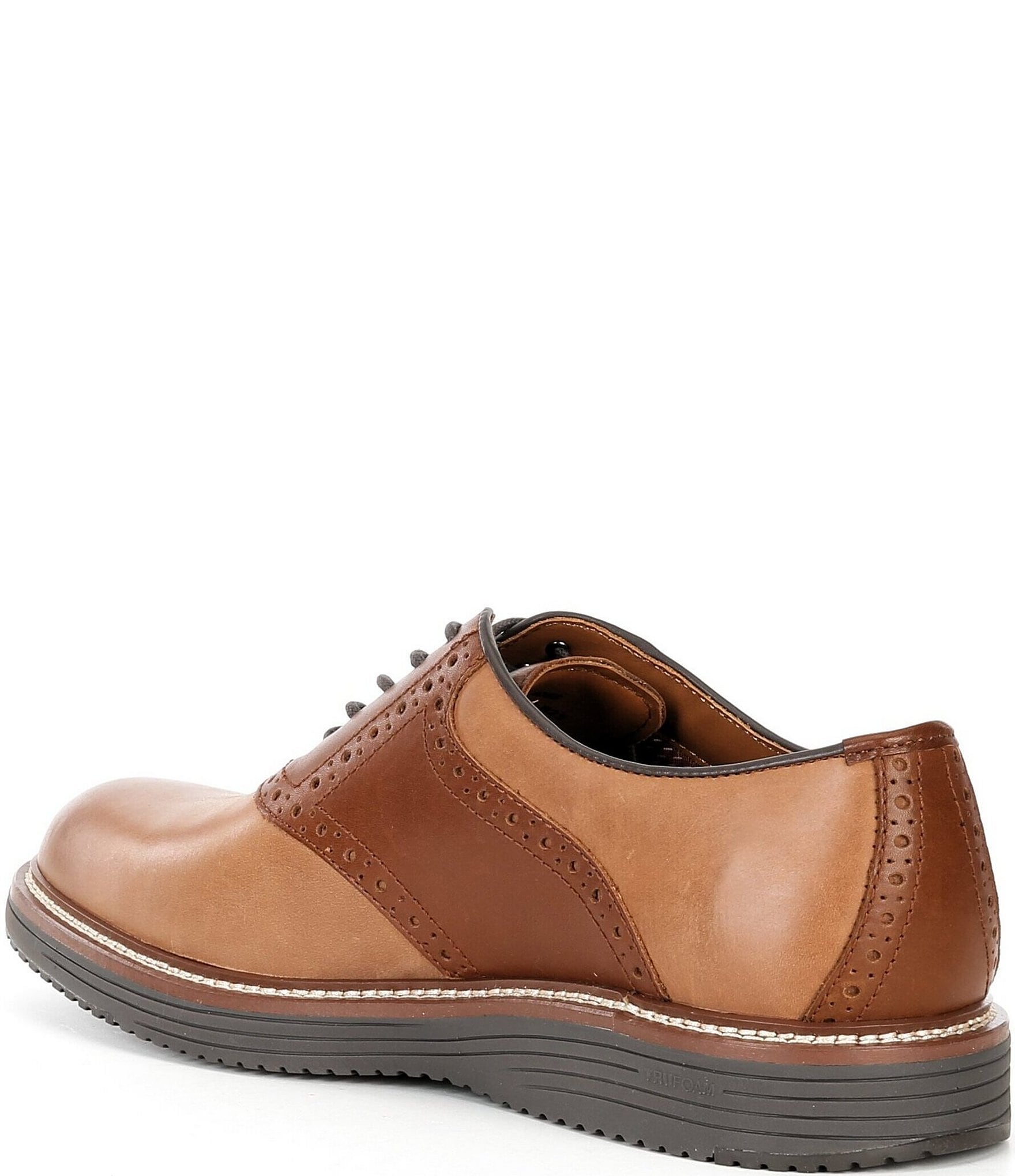 Johnston & Murphy Men's Upton Leather Brogue Detail Saddle Oxfords