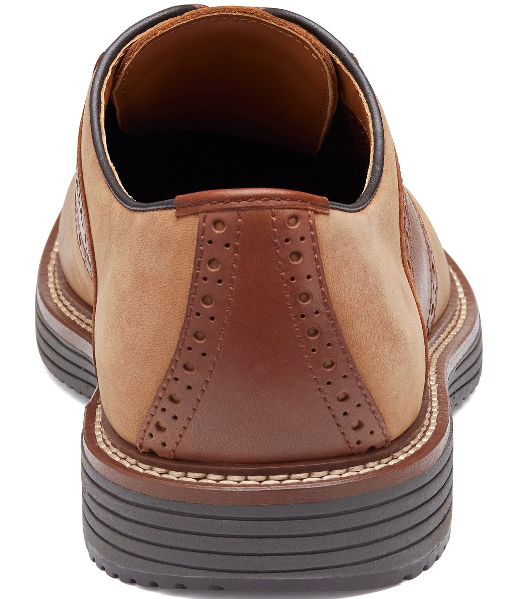 Johnston & Murphy Men's Upton Leather Brogue Detail Saddle Oxfords