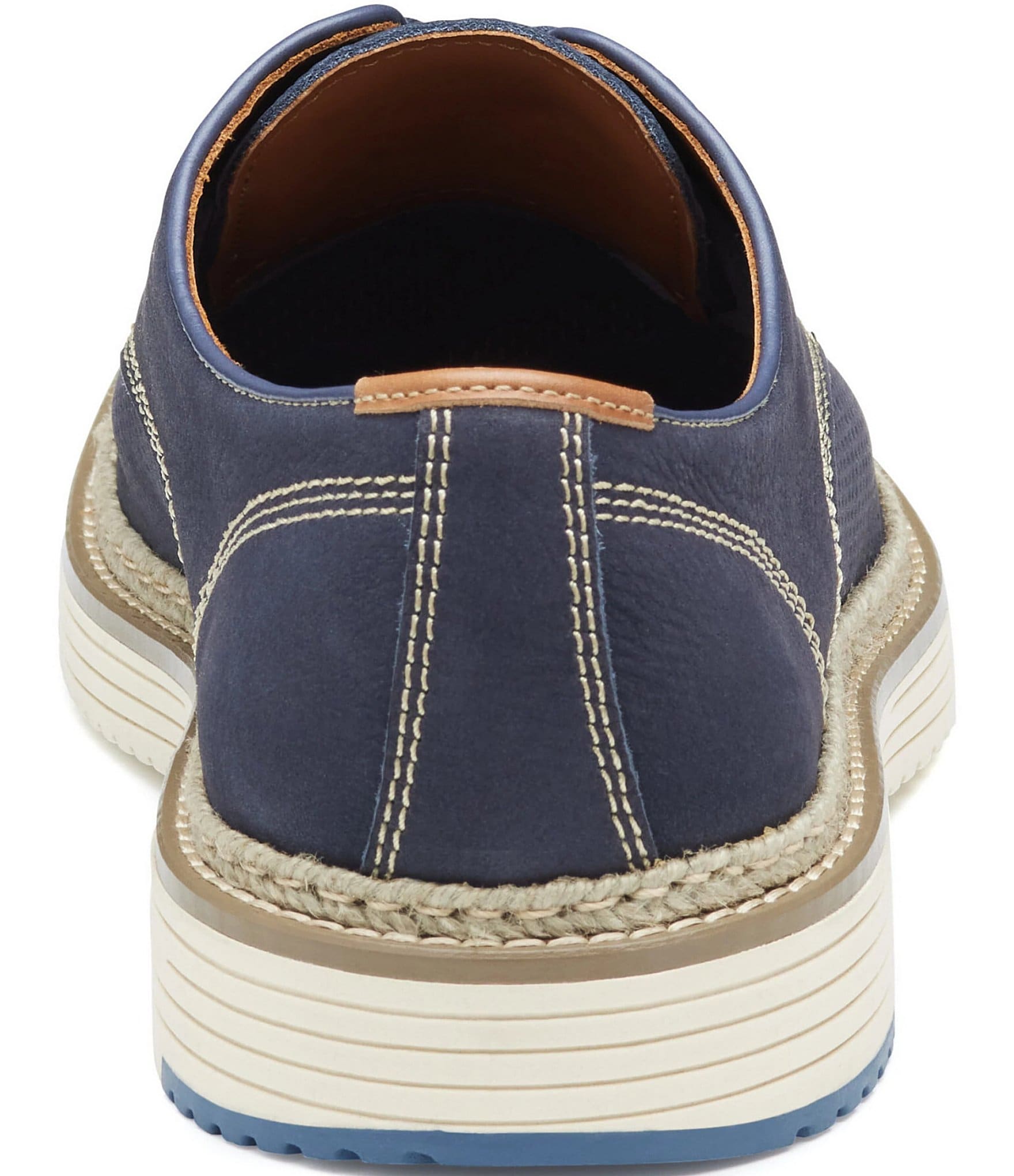 Johnston & Murphy Men's Upton Perforated Nubuck Plain Toe Lace Up Oxfords