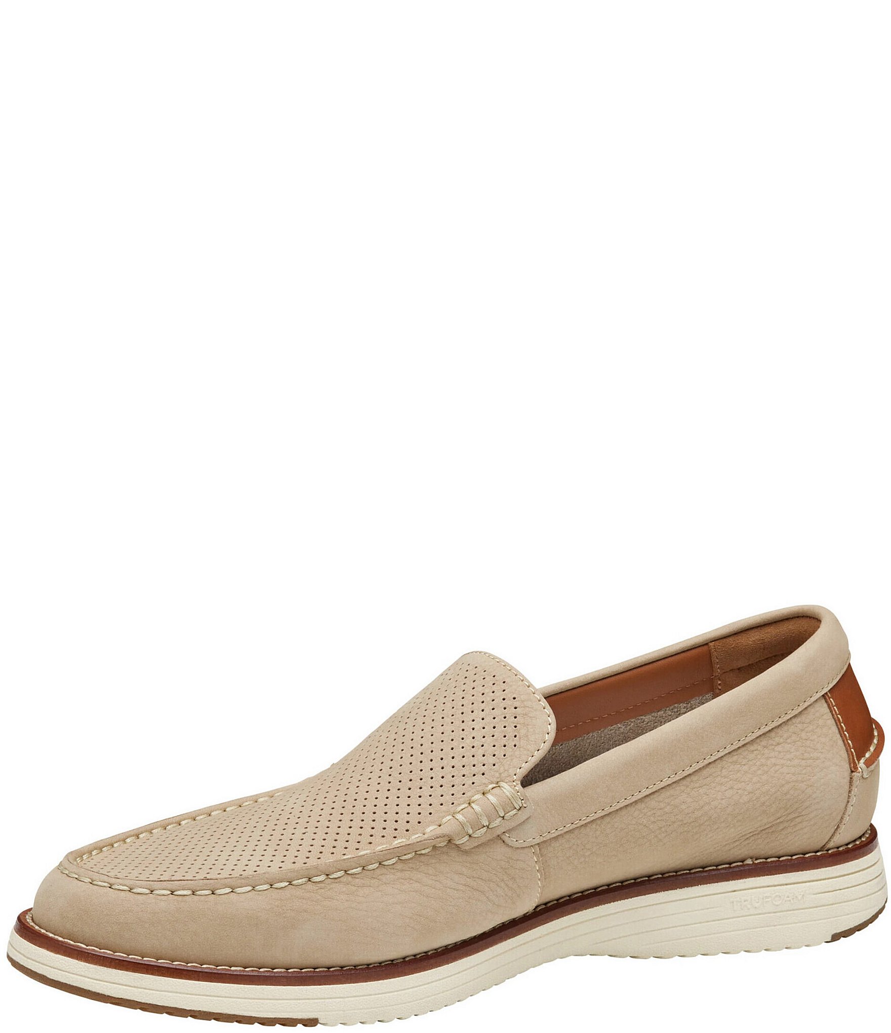 Johnston & Murphy Men's Upton Perforated Nubuck Venetian Loafers