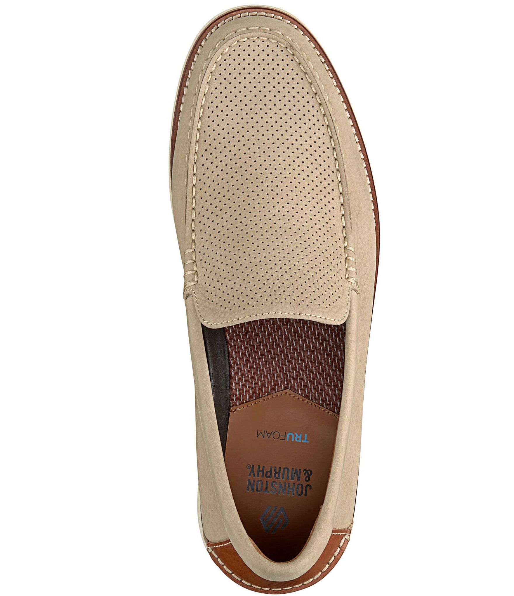 Johnston & Murphy Men's Upton Perforated Nubuck Venetian Loafers
