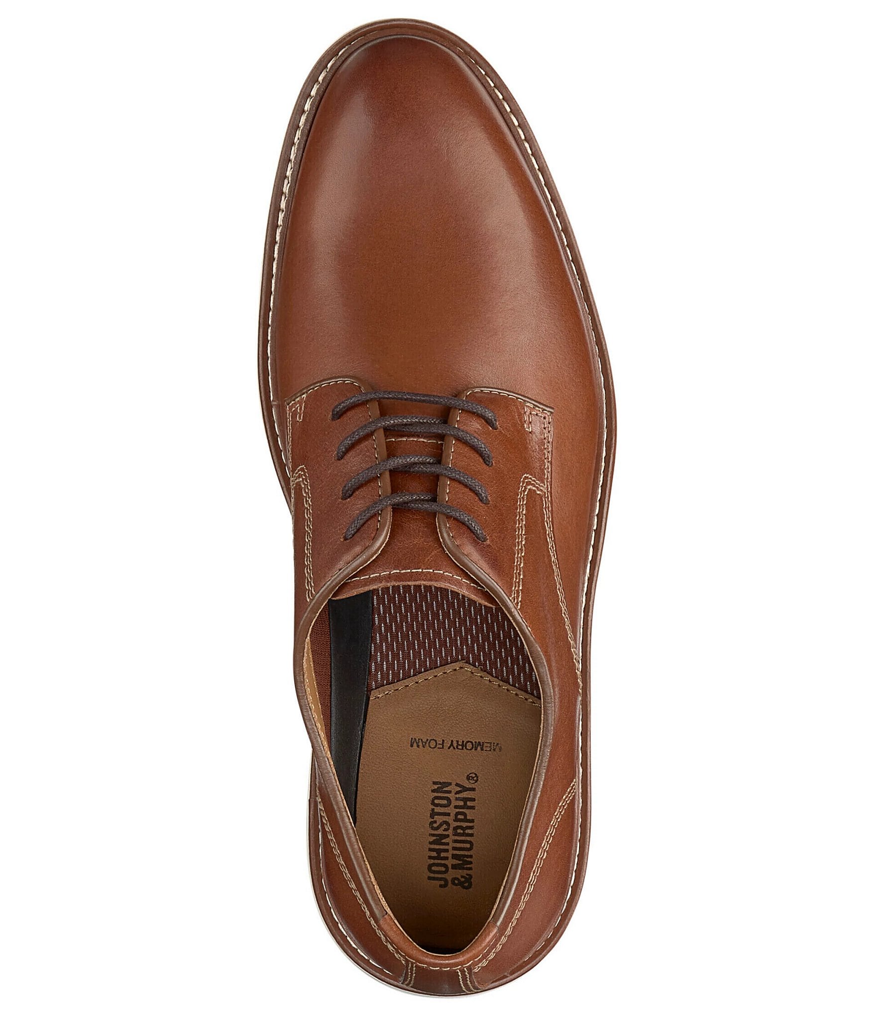 Johnston & Murphy Men's Upton Plain Toe Leather Oxfords