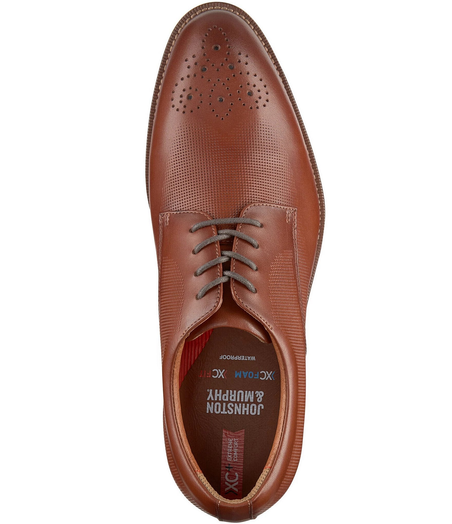 Johnston & Murphy Men's XC+Copley Waterproof Embossed Leather Wingtip Oxfords