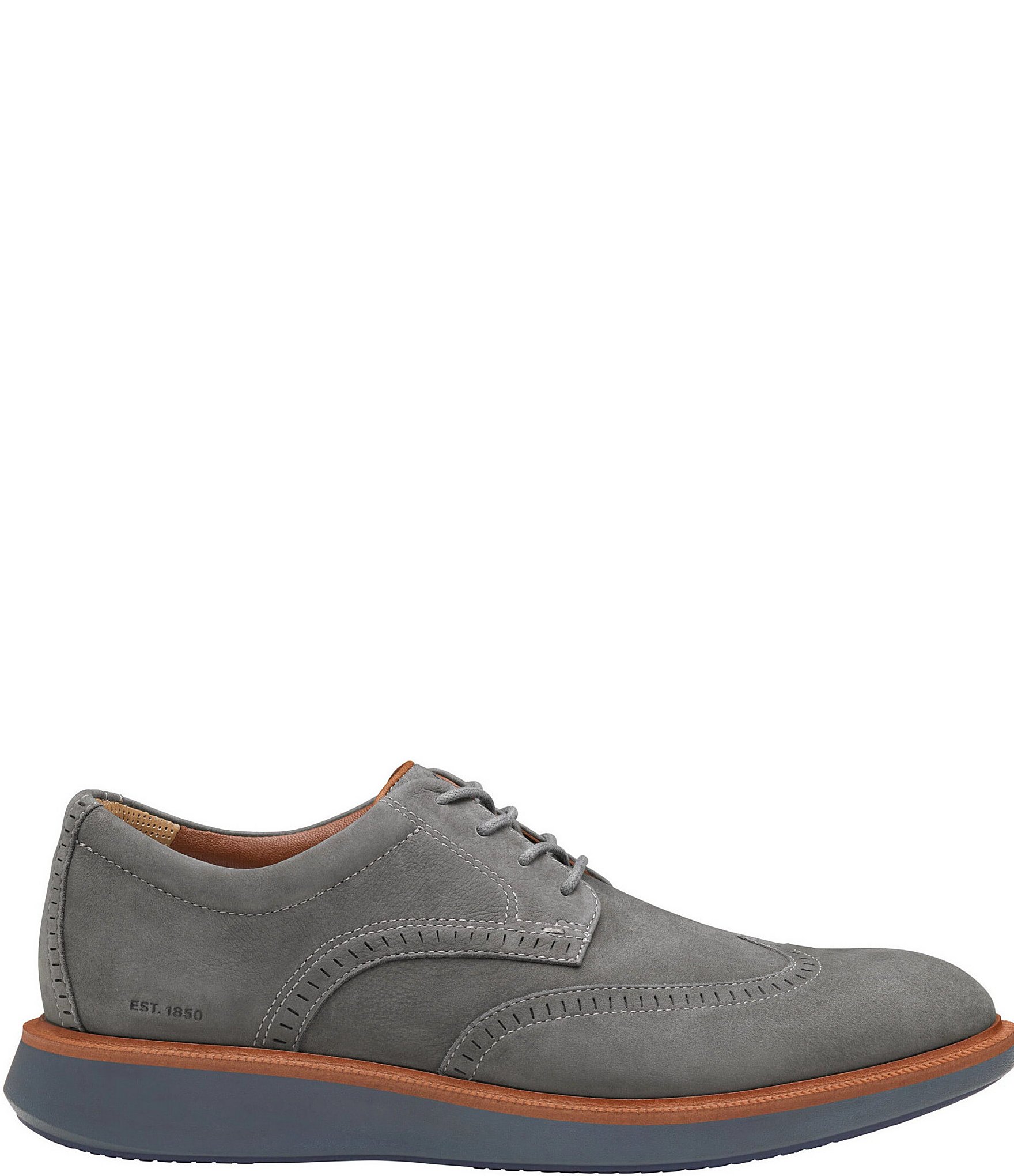 Johnston & Murphy Men's XC+Parker Waterproof Nubuck Wingtip Oxfords