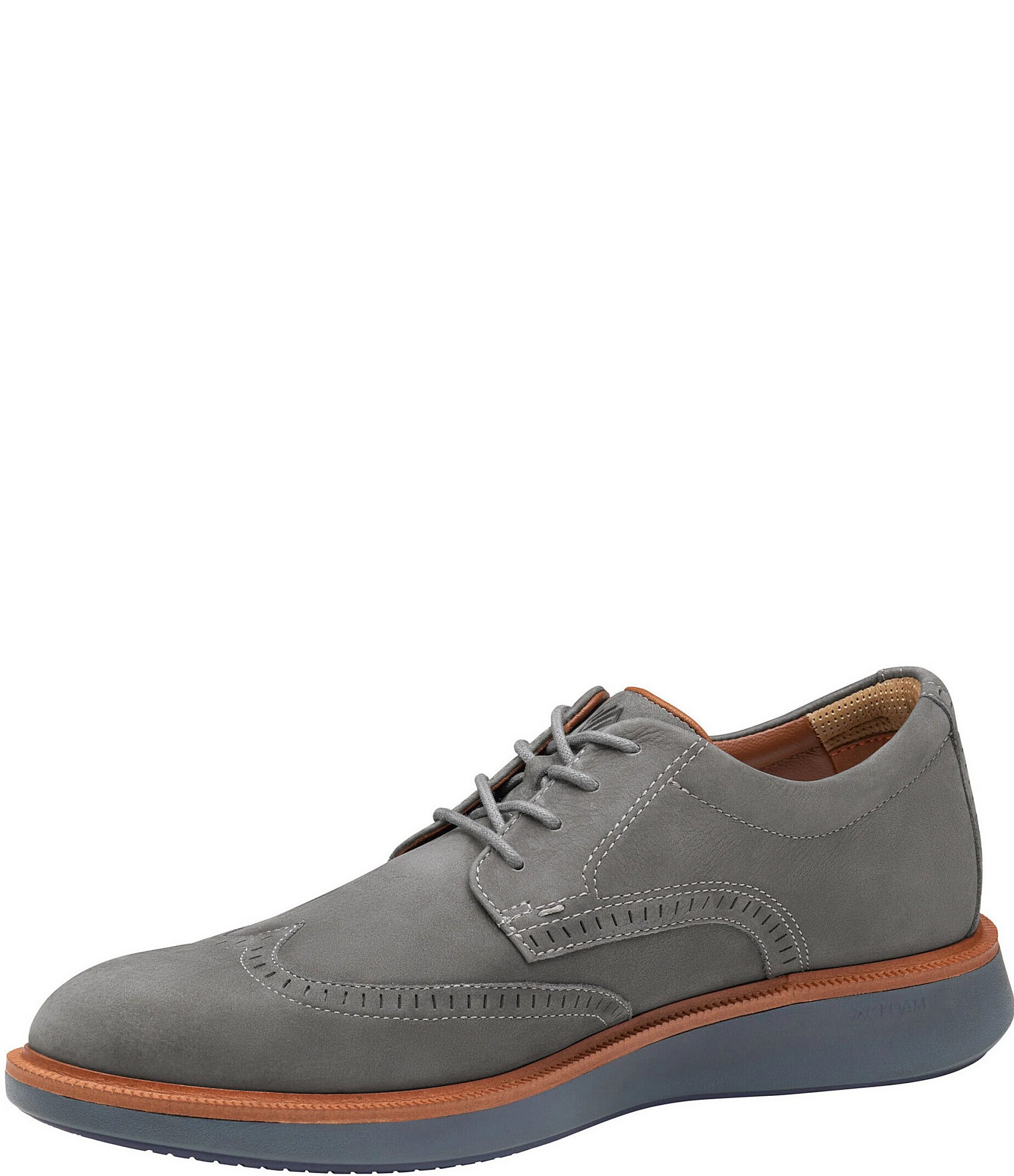 Johnston & Murphy Men's XC+Parker Waterproof Nubuck Wingtip Oxfords
