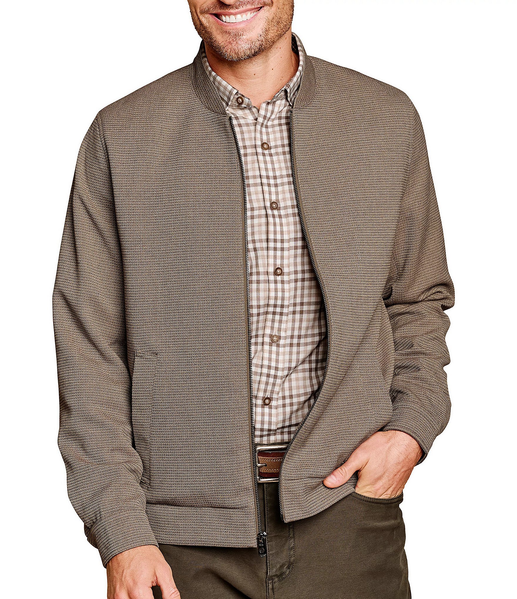 Johnston & Murphy Pattern Full Zip Jacket