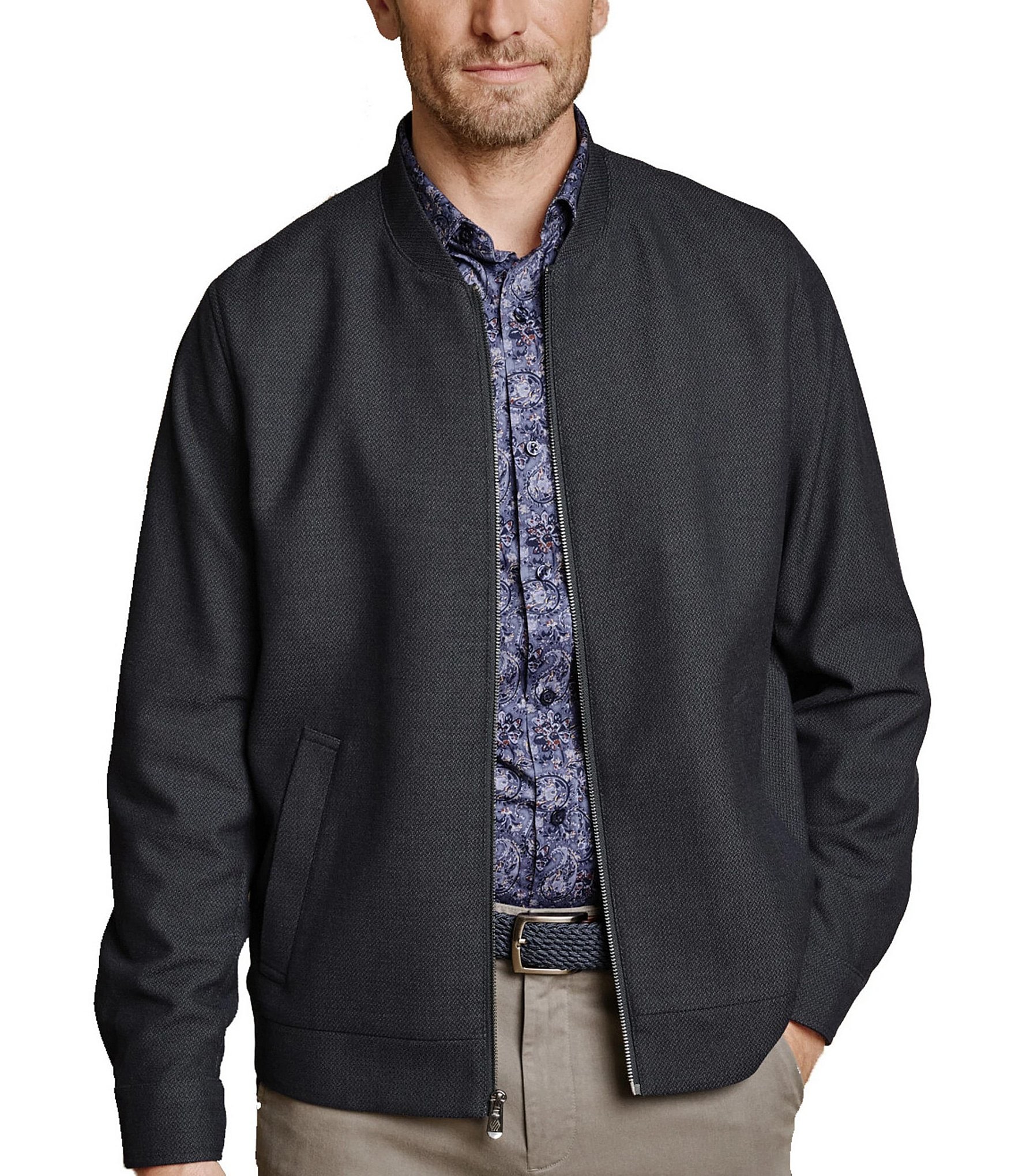Johnston & Murphy Pattern Full Zip Jacket