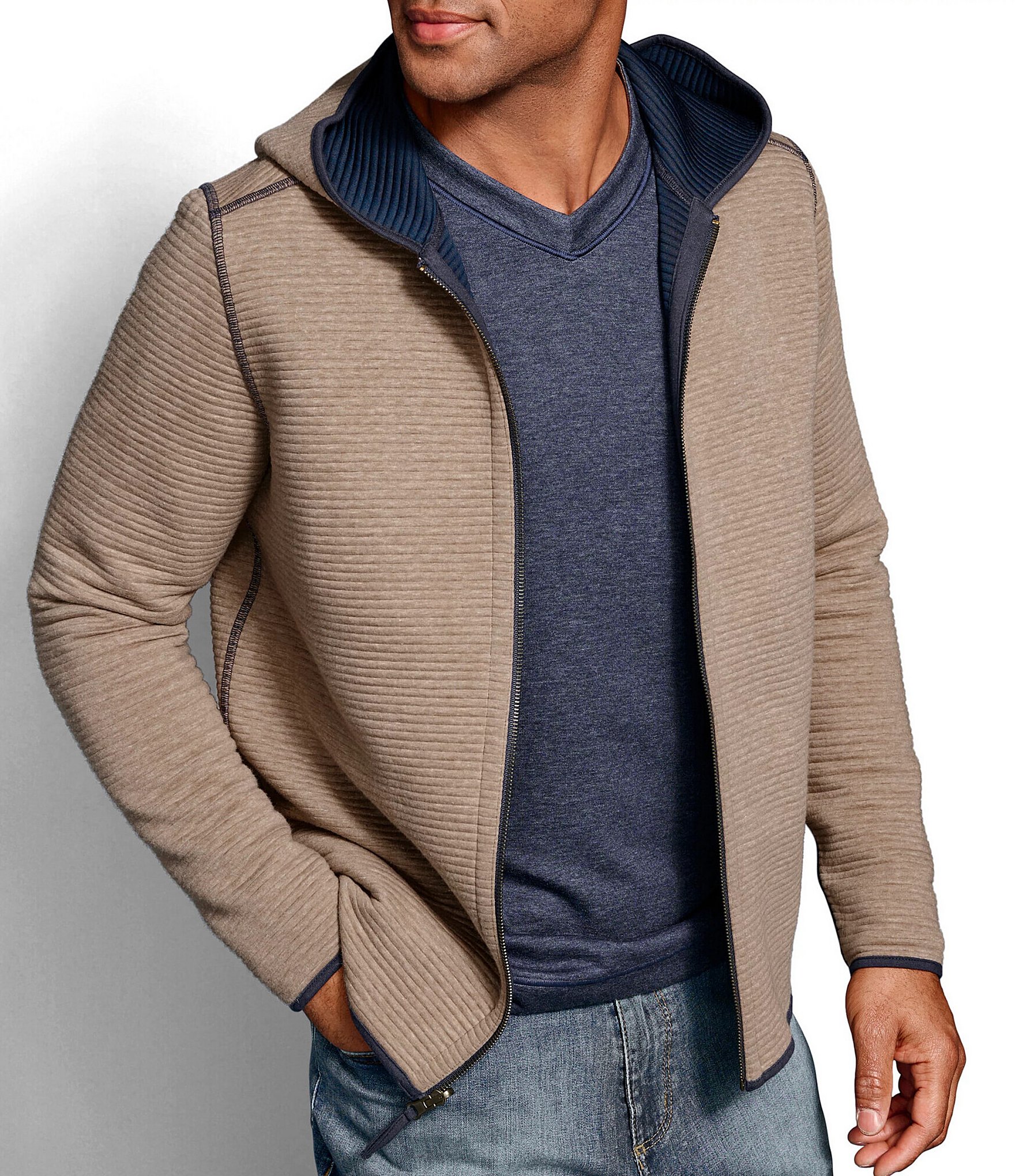 Johnston Murphy Reversible Channel Quilted Hoodie Dillard s