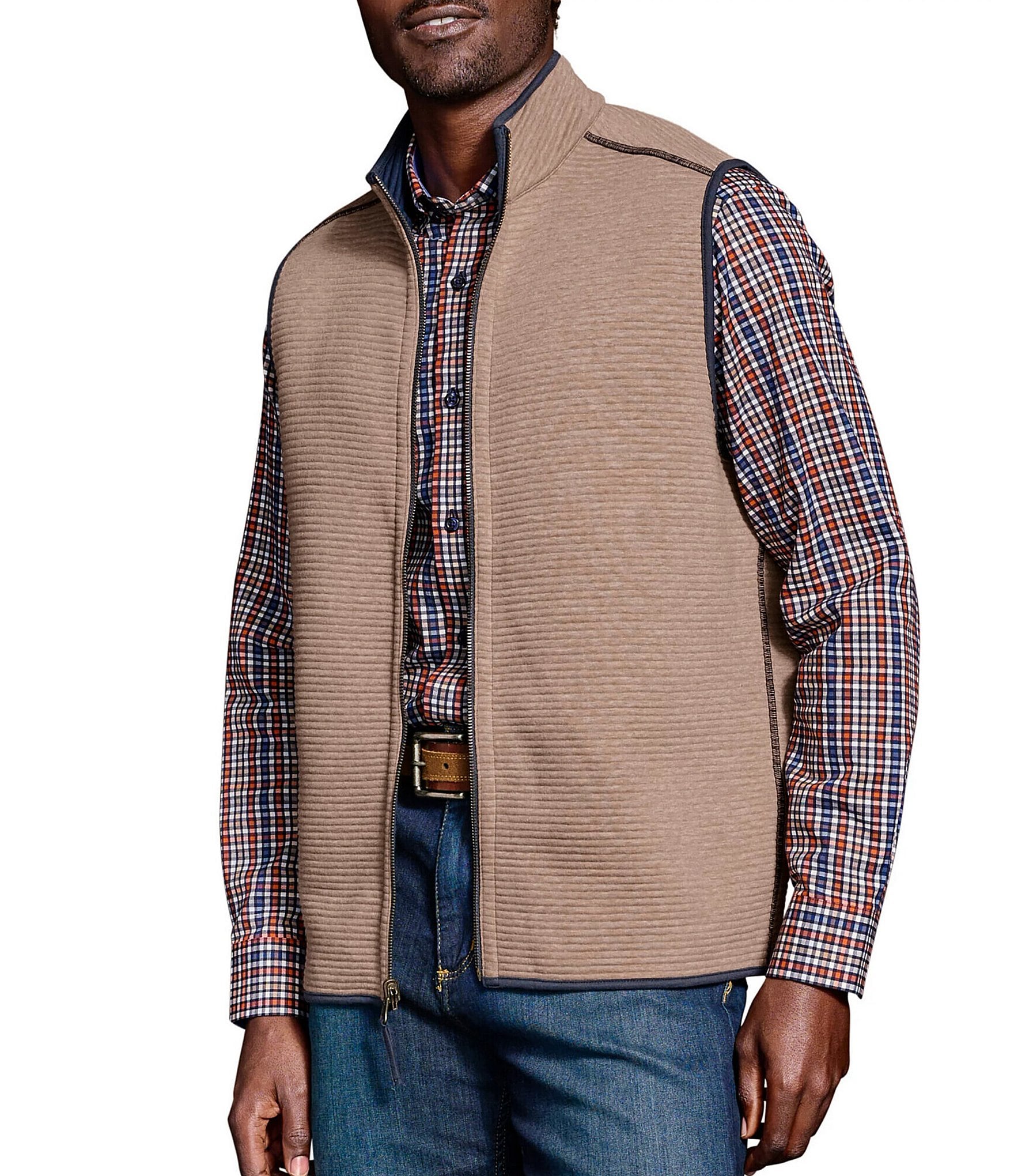 Johnston & Murphy Reversible Channel Quilted Vest