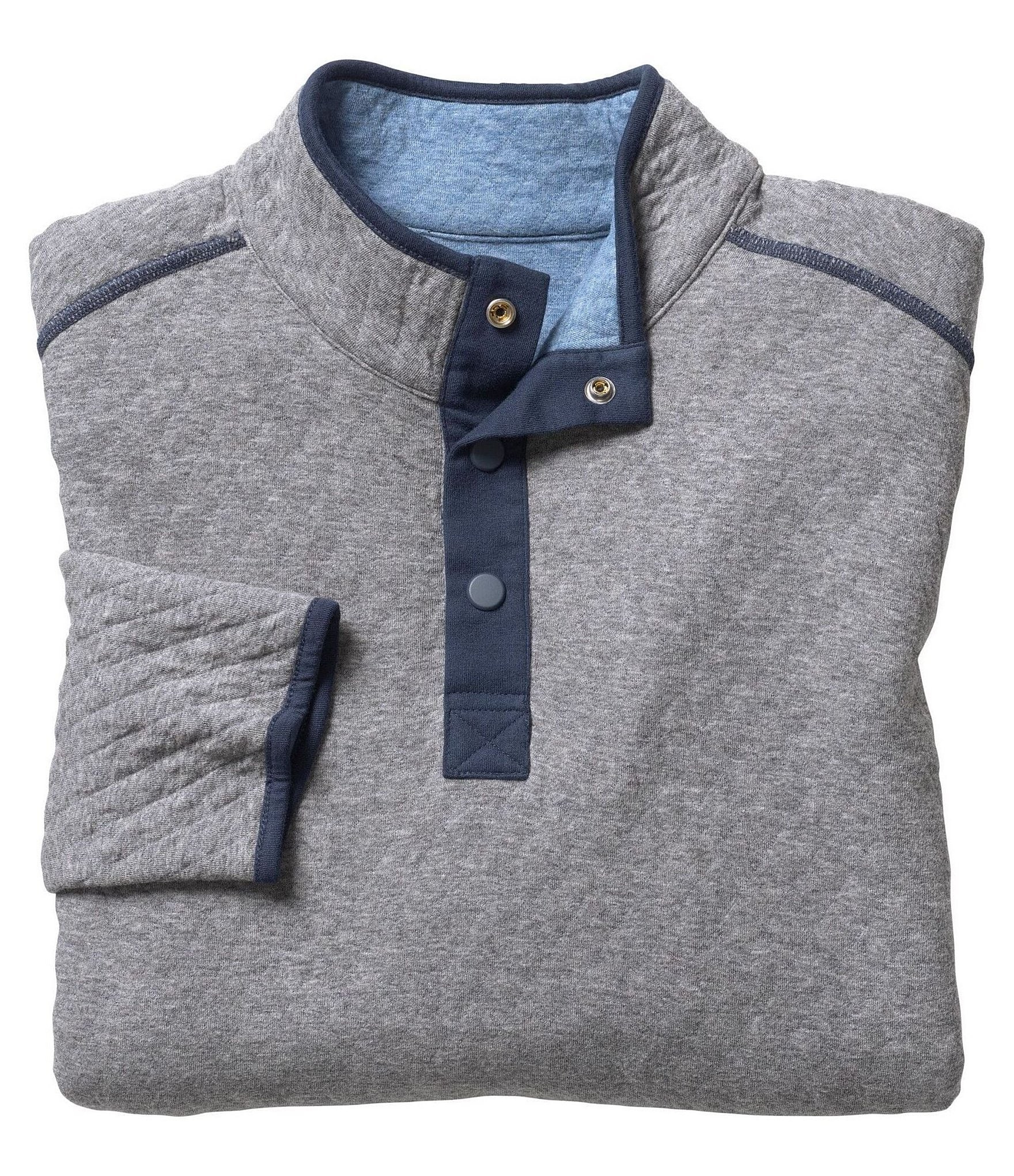 Johnston & Murphy Reversible Quarter-Snap Pullover