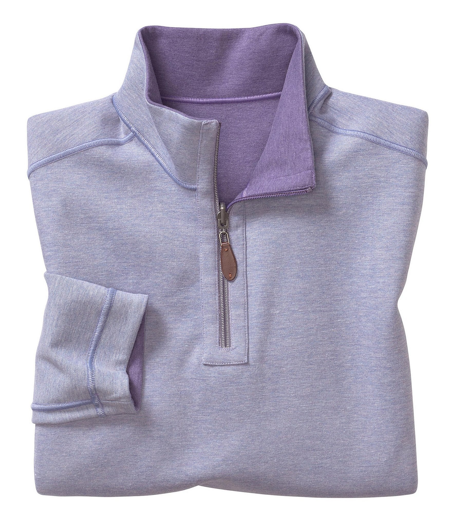 Johnston & Murphy Reversible Solid Quarter-Zip Pullover