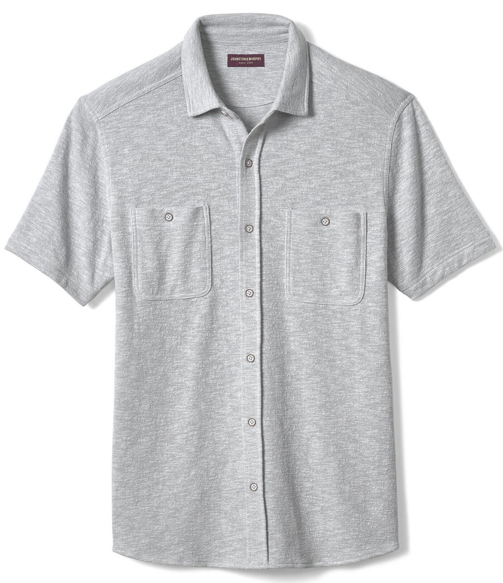 Johnston & Murphy Stretch Double Pocket Short Sleeve Woven Shirt