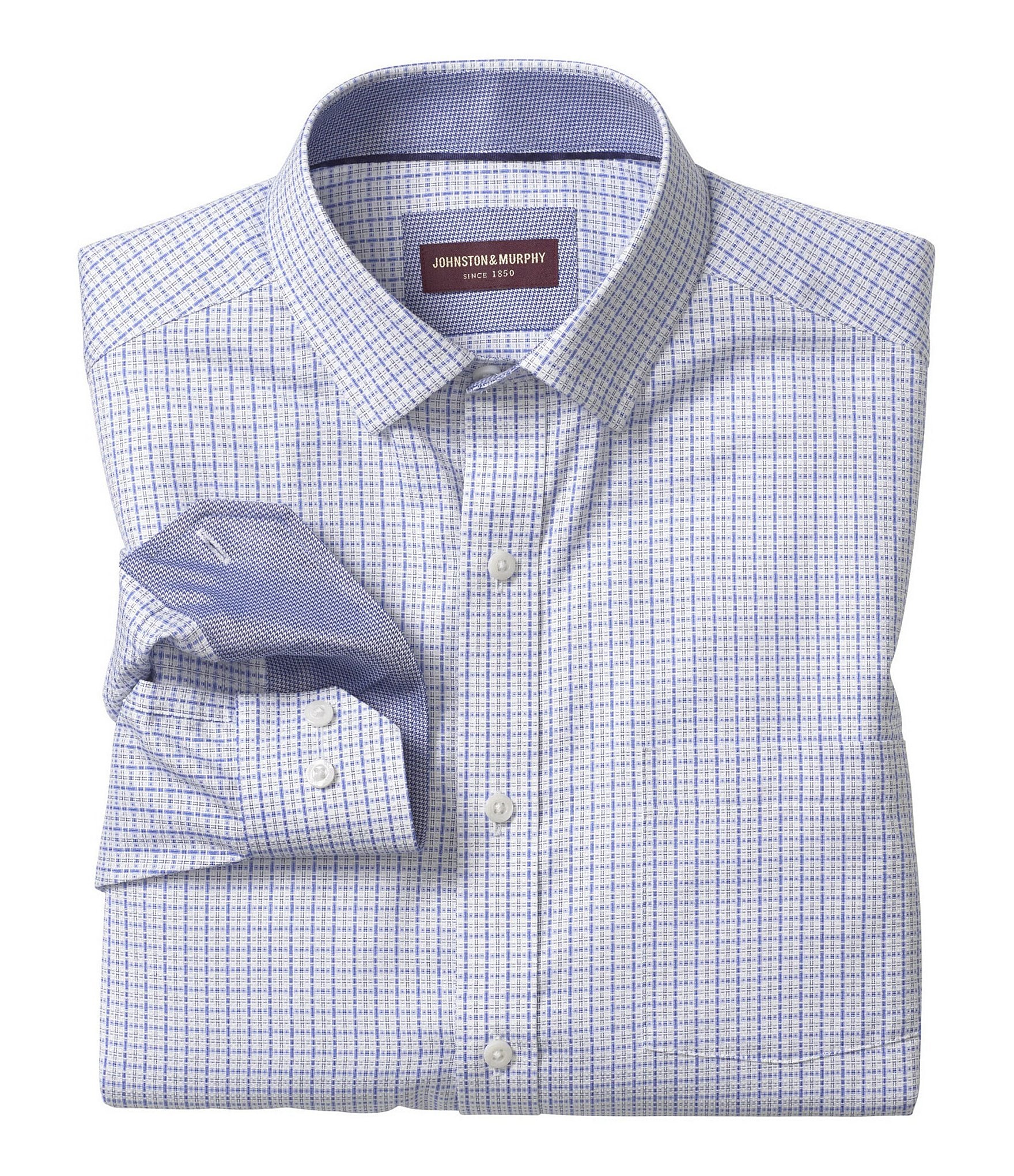 Johnston & Murphy Tunnel Grid Long Sleeve Woven Shirt | Dillard's