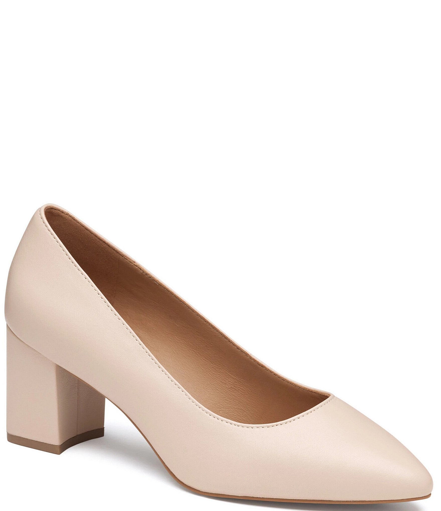 Johnston & Murphy Vicki Leather Block Heel Pumps Dillard's