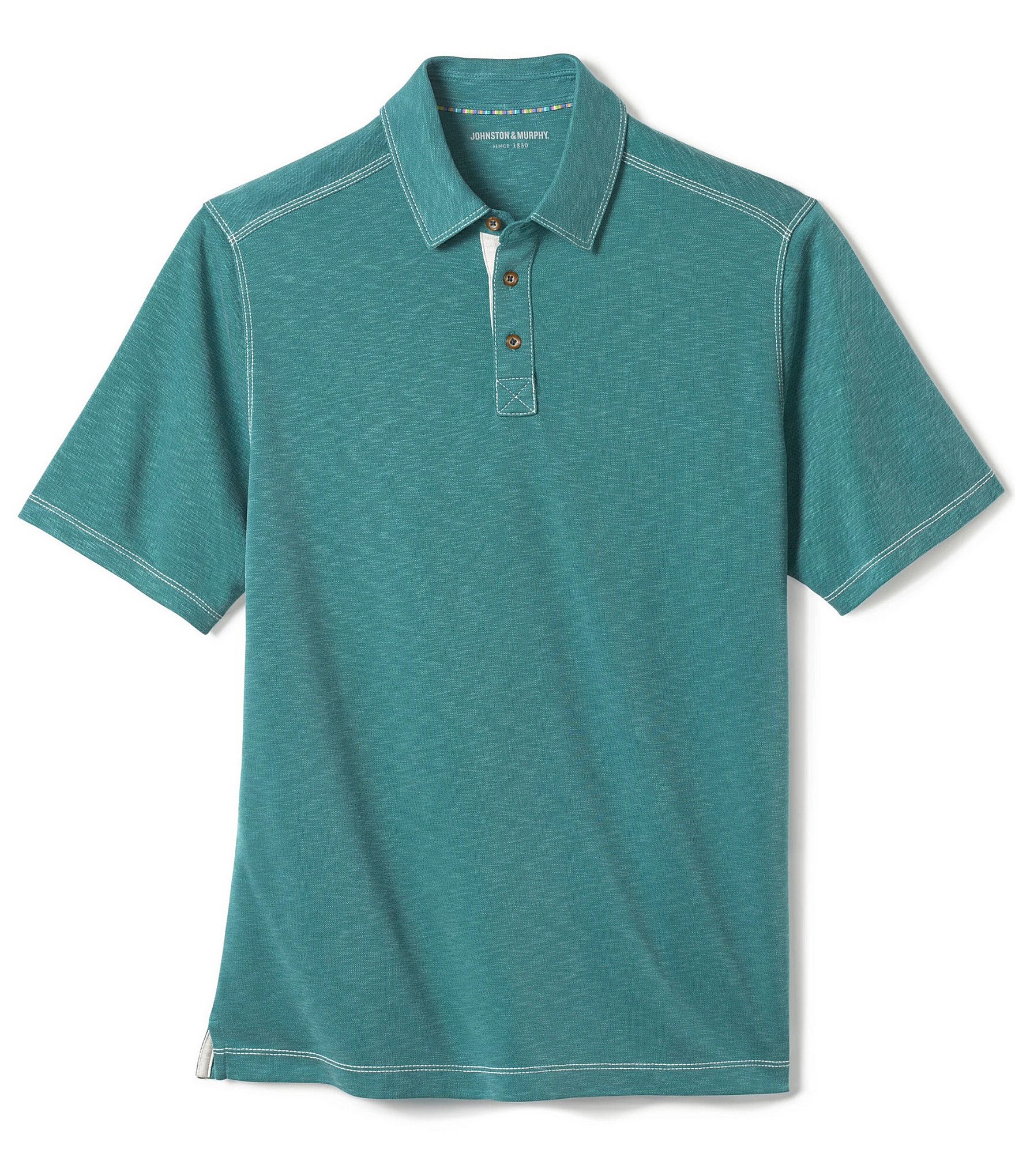 Johnston & Murphy Vintage Slub Short-Sleeve Polo Shirt | Dillard's